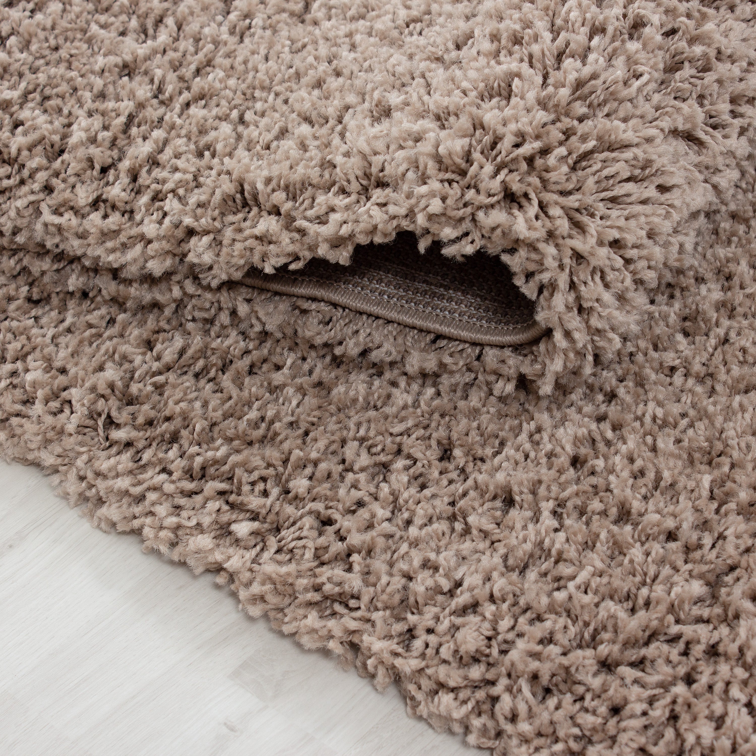 Beige Tapijt Hoogpolig Vloerkleed - Omid Essential - Omid Carpets