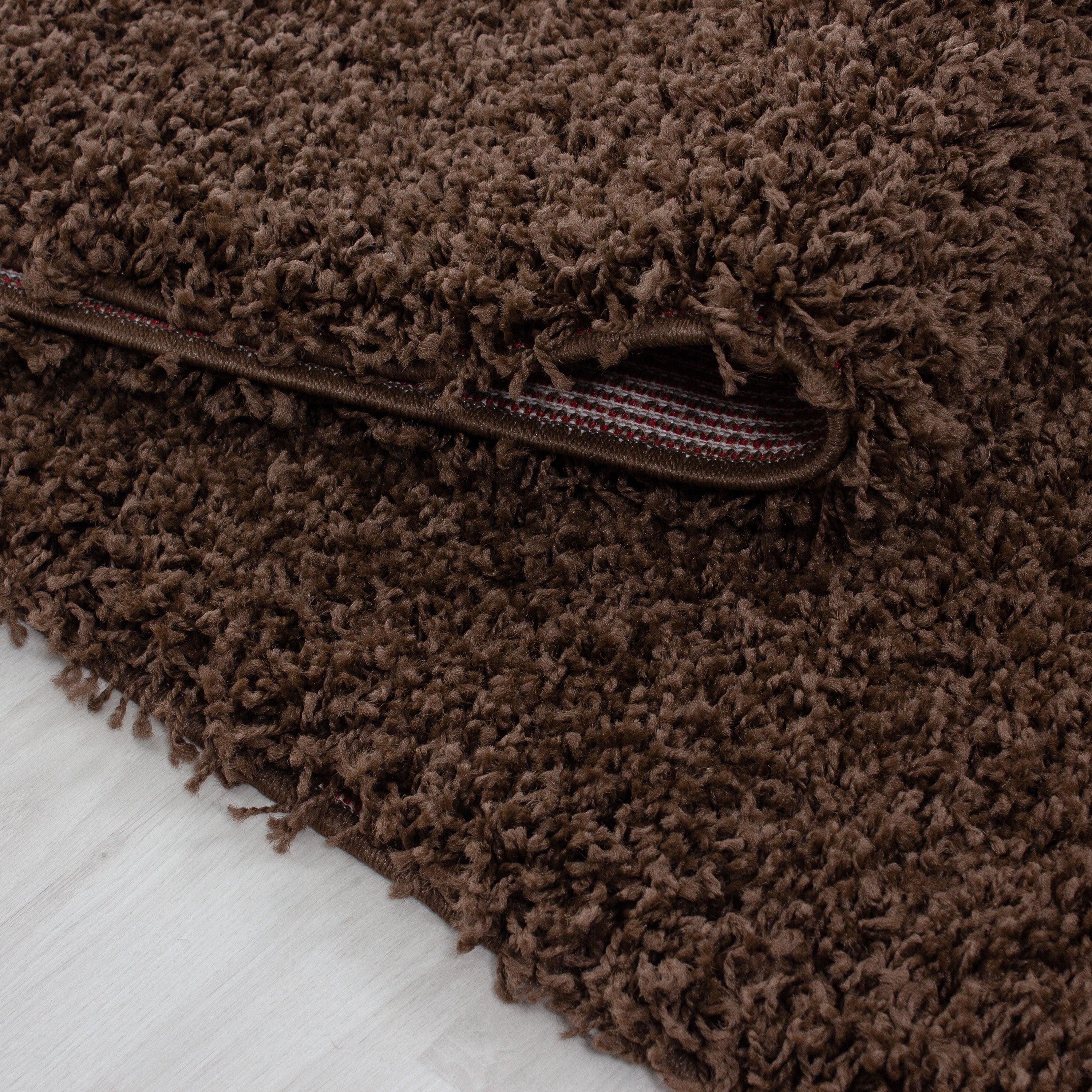 Bruin Tapijt Hoogpolig Vloerkleed - Omid Essential - Omid Carpets