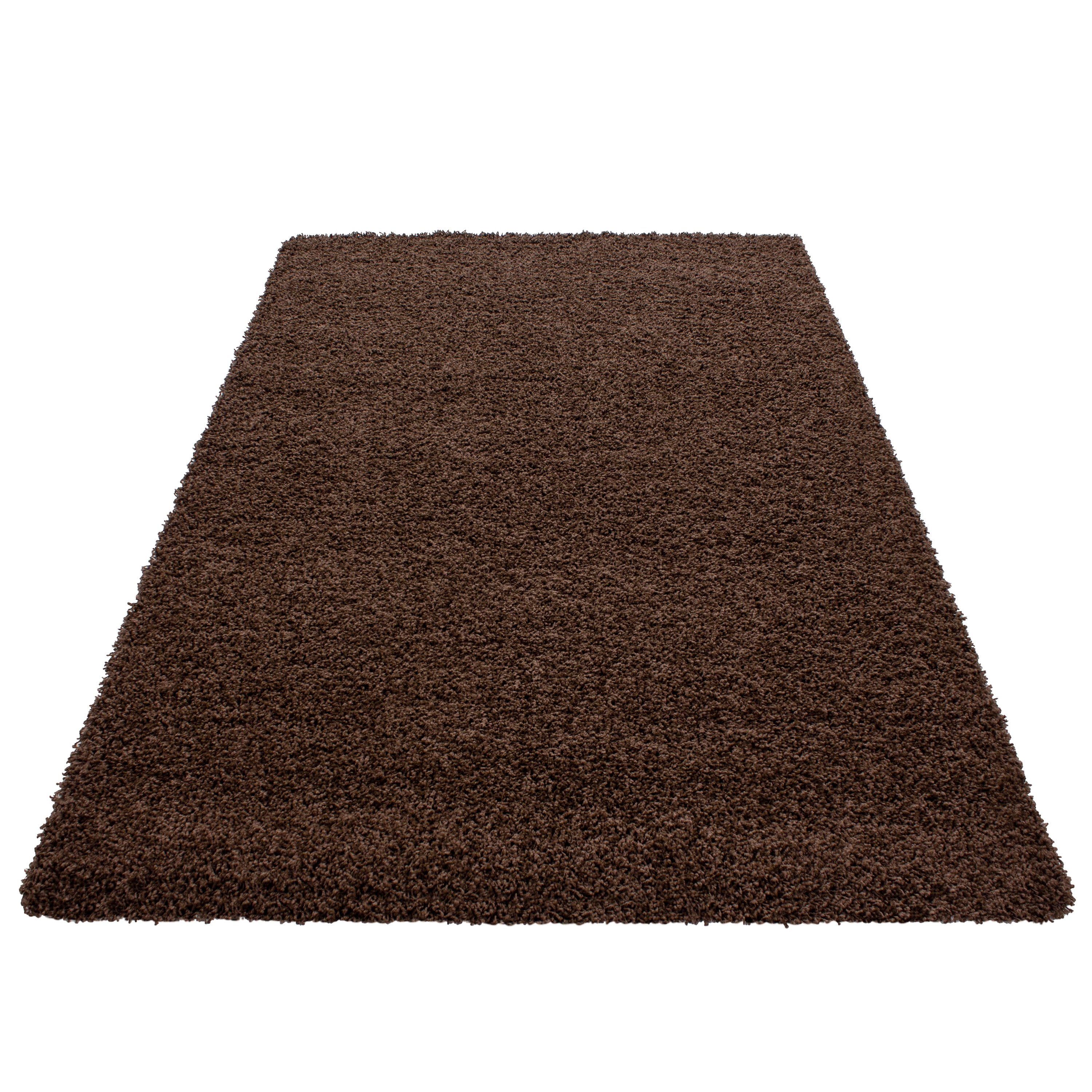 Bruin Tapijt Hoogpolig Vloerkleed - Omid Essential - Omid Carpets