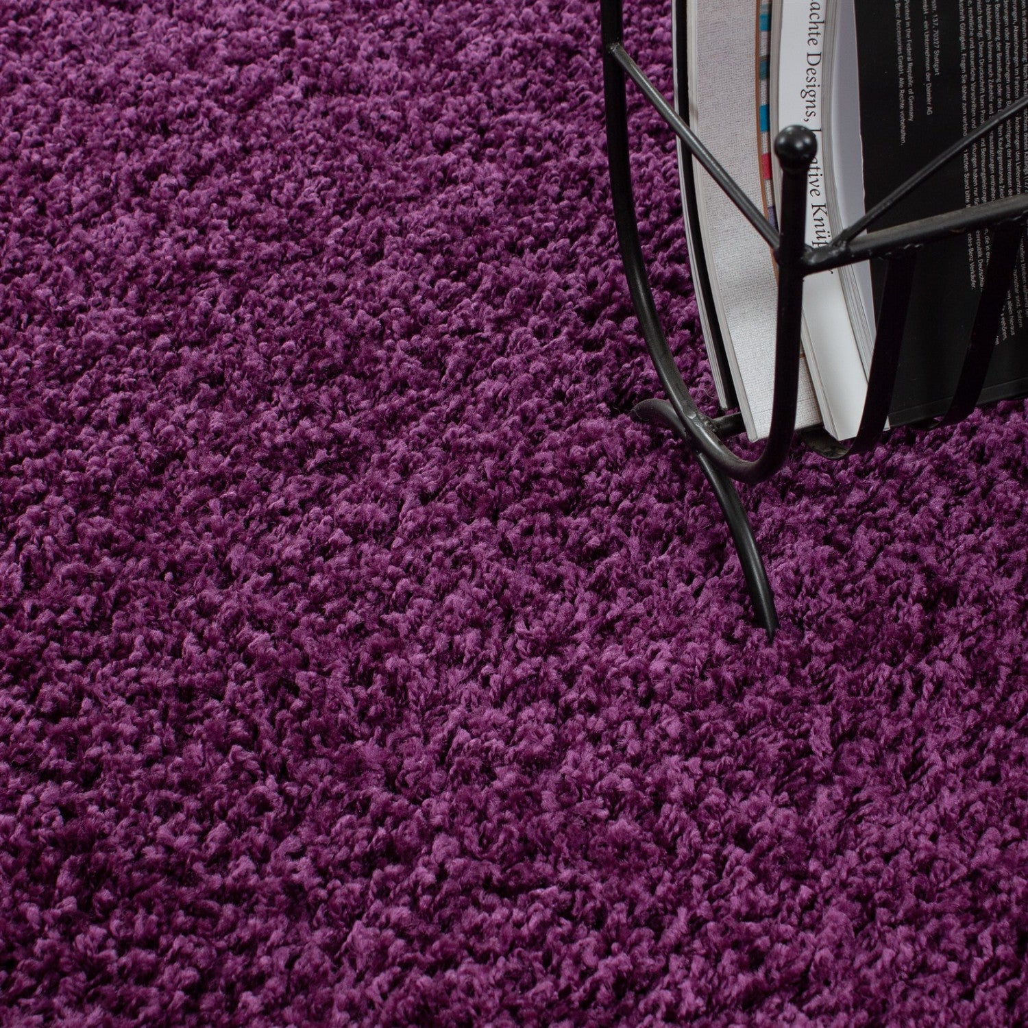 Paars Tapijt Hoogpolig Vloerkleed - Omid Essential - Omid Carpets