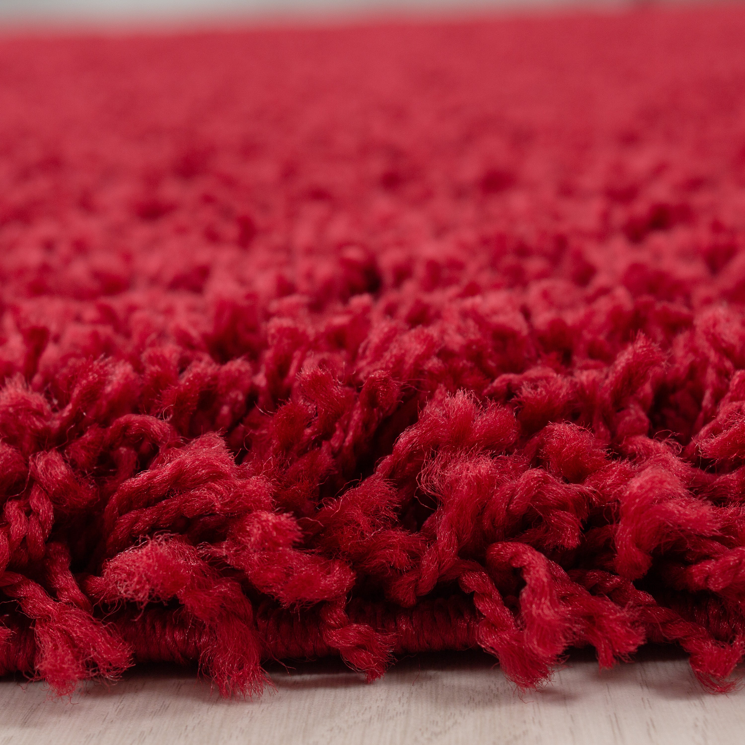 Rood Tapijt Hoogpolig Vloerkleed - Omid Essential - Omid Carpets