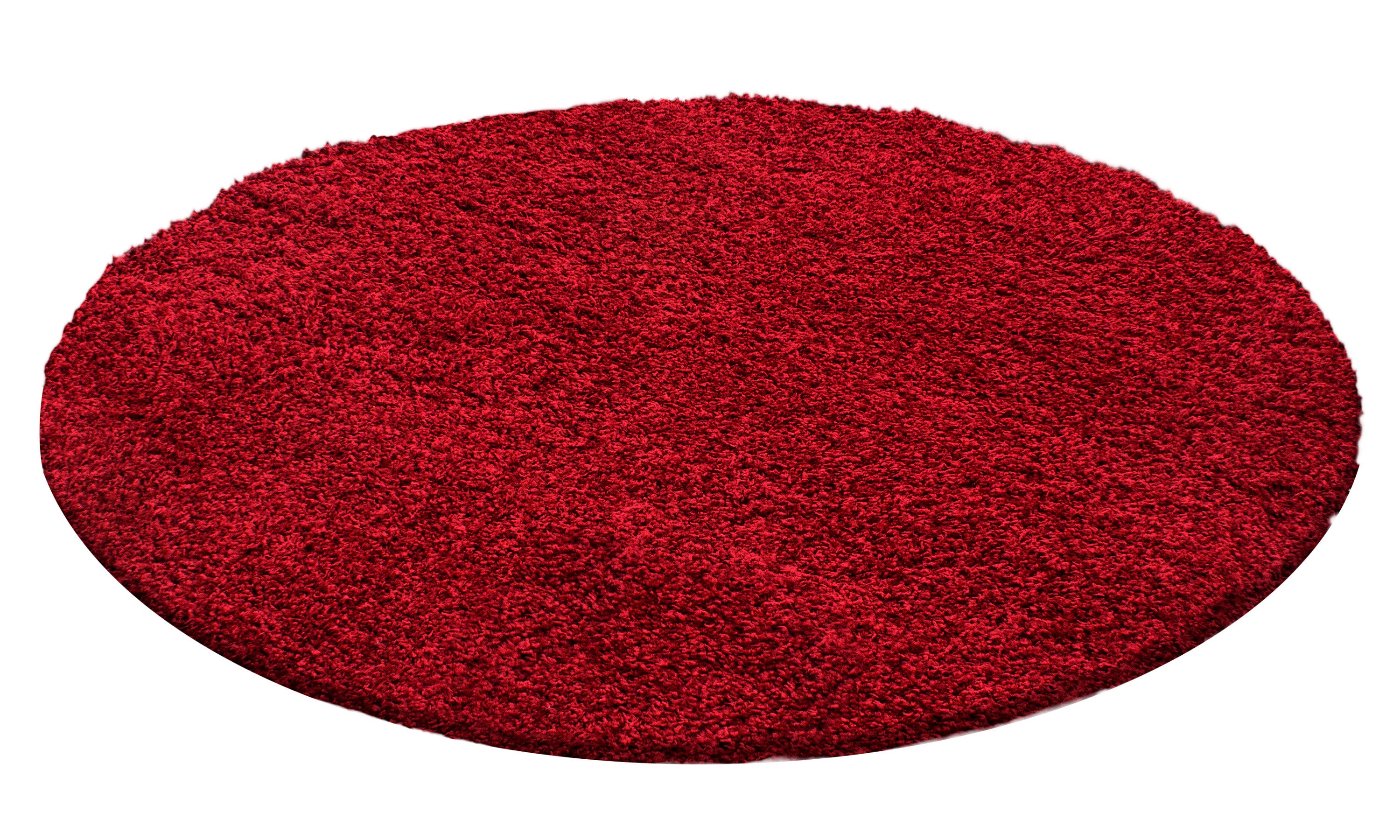 Rood Tapijt Hoogpolig Vloerkleed - Omid Essential - Omid Carpets