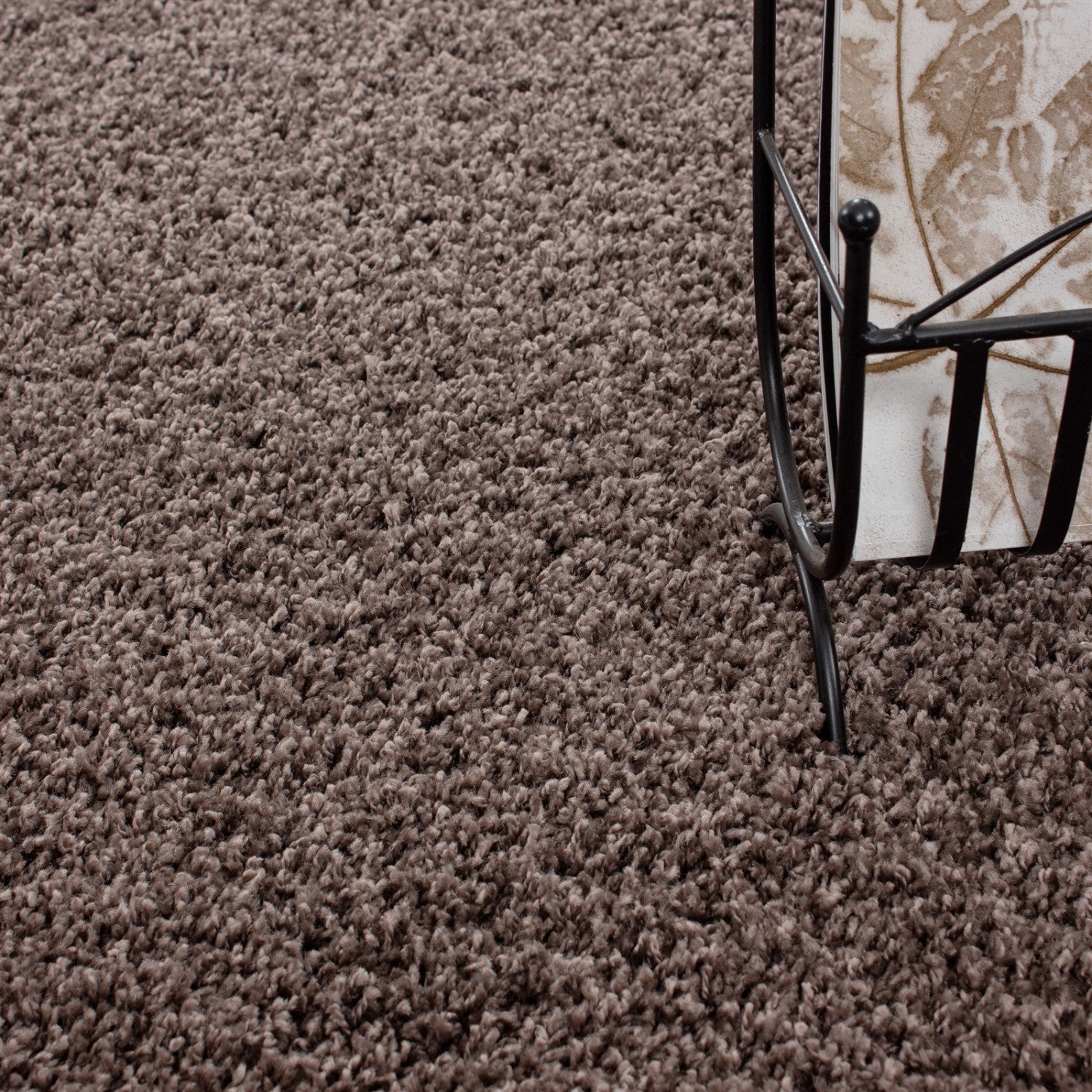 Taupe Tapijt Hoogpolig Vloerkleed - Omid Essential - Omid Carpets