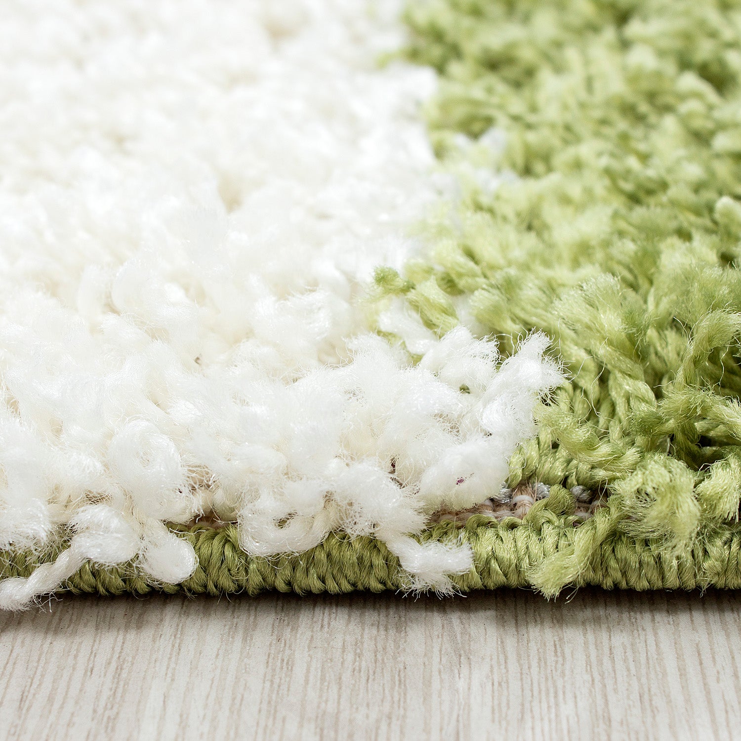 Groen Tapijt Hoogpolig Vloerkleed - Omid Essential Blokjes - Omid Carpets