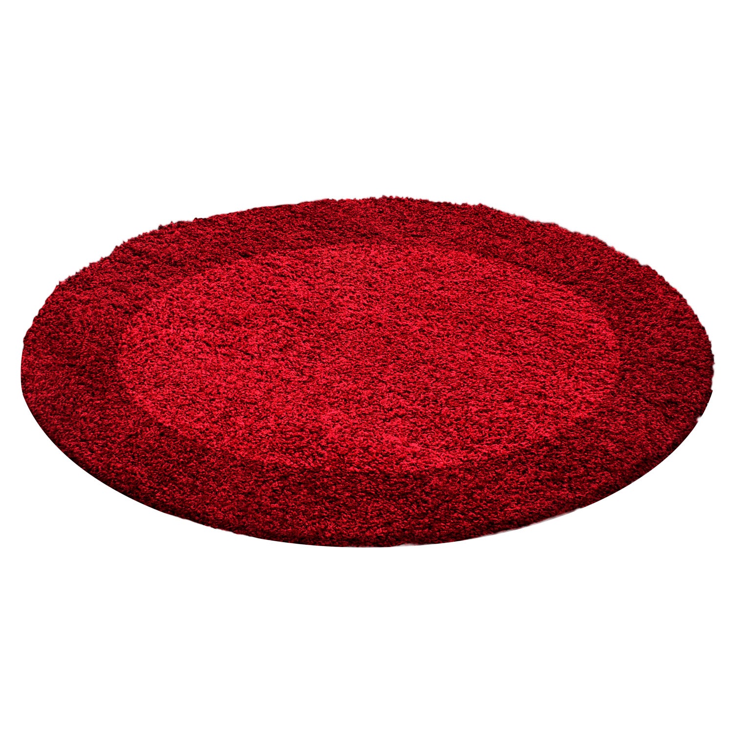 Rood Tapijt Hoogpolig Vloerkleed - Omid Essential Kader - Omid Carpets