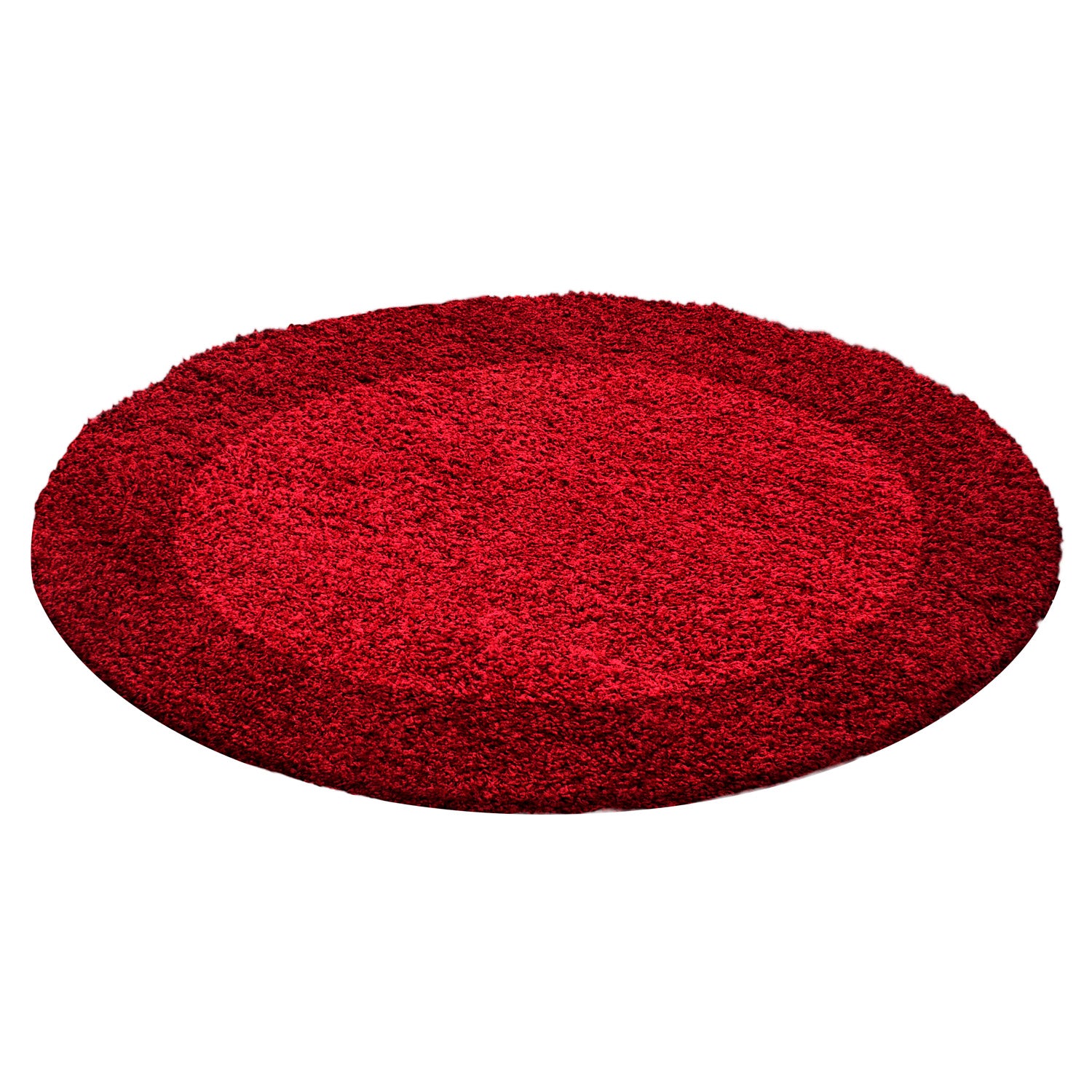 Rood Tapijt Hoogpolig Vloerkleed - Omid Essential Kader - Omid Carpets