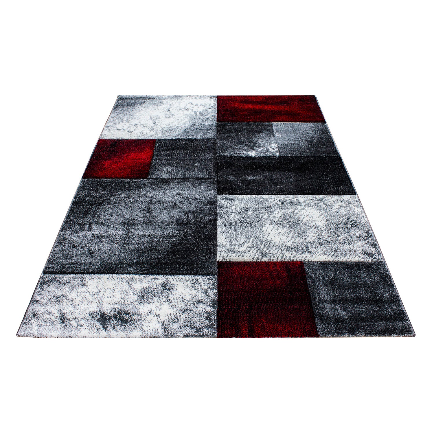 Rood Tapijt Laagpolig Vloerkleed Omid Modern Vibes - Omid Carpets