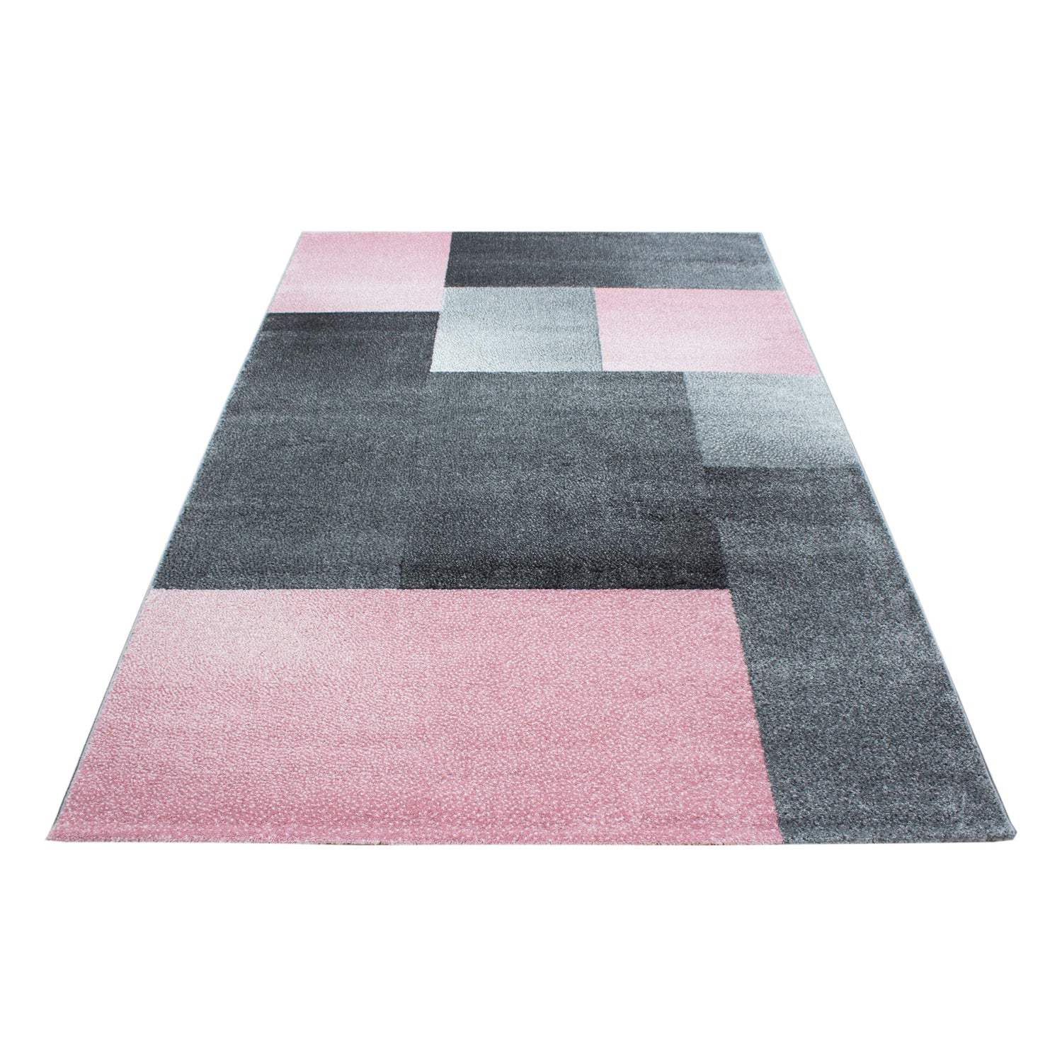 Roos Tapijt Laagpolig Vloerkleed Omid Structure - Omid Carpets