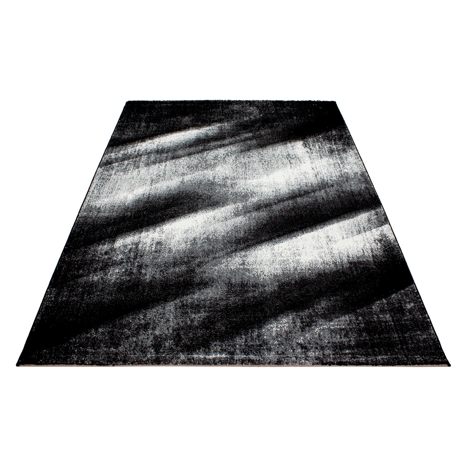 Zwart Tapijt Laagpolig Vloerkleed Omid Perception - Omid Carpets