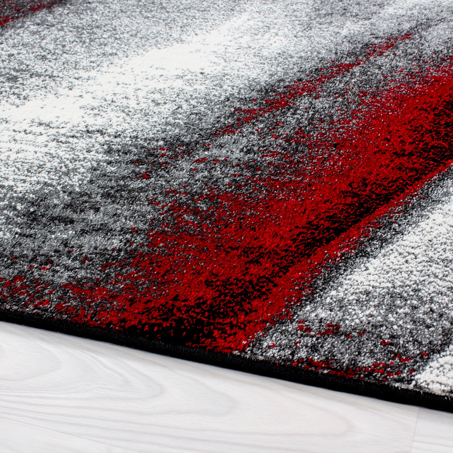 Rood Tapijt Laagpolig Vloerkleed Omid Perception - Omid Carpets