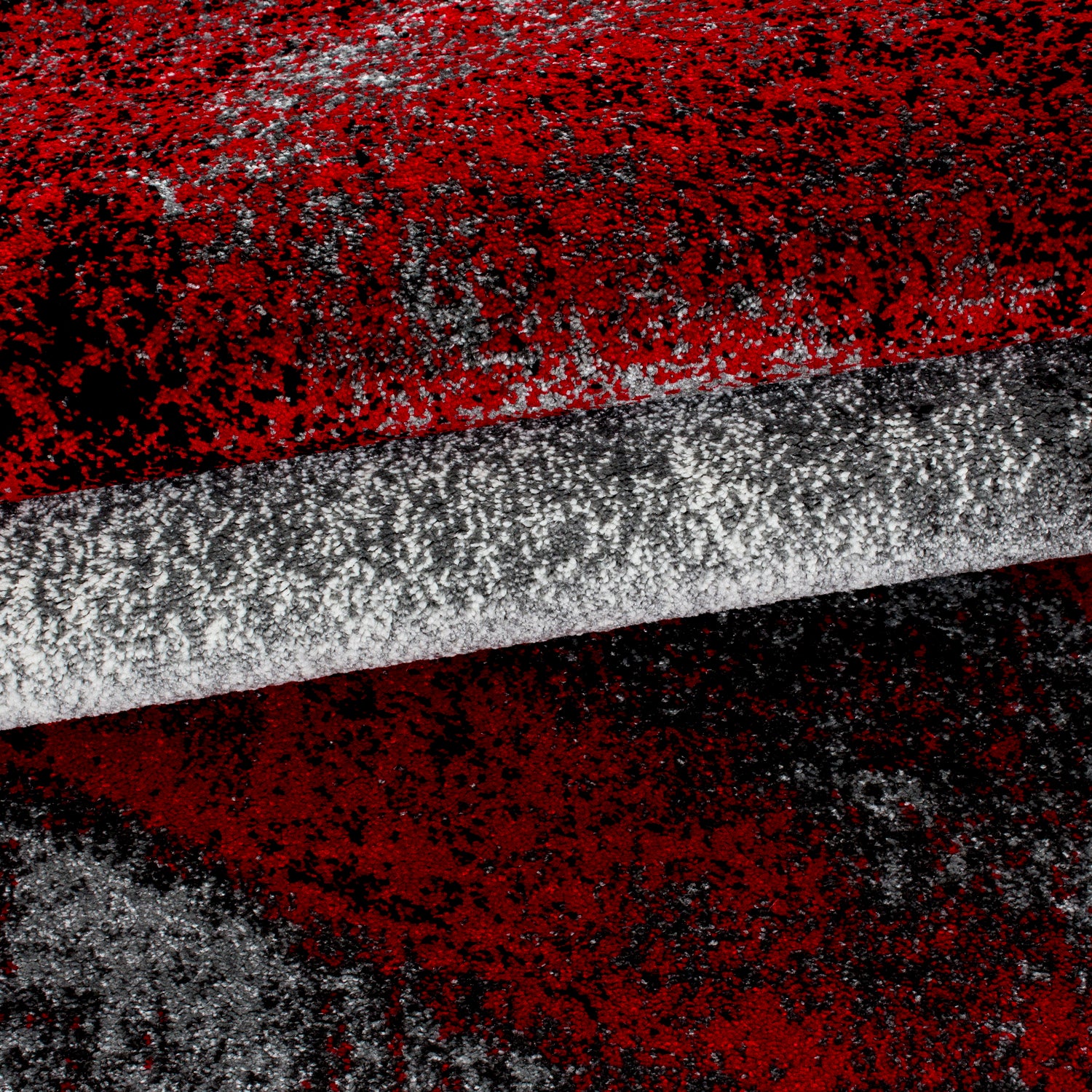 Rood Tapijt Laagpolig Vloerkleed Omid Perception - Omid Carpets
