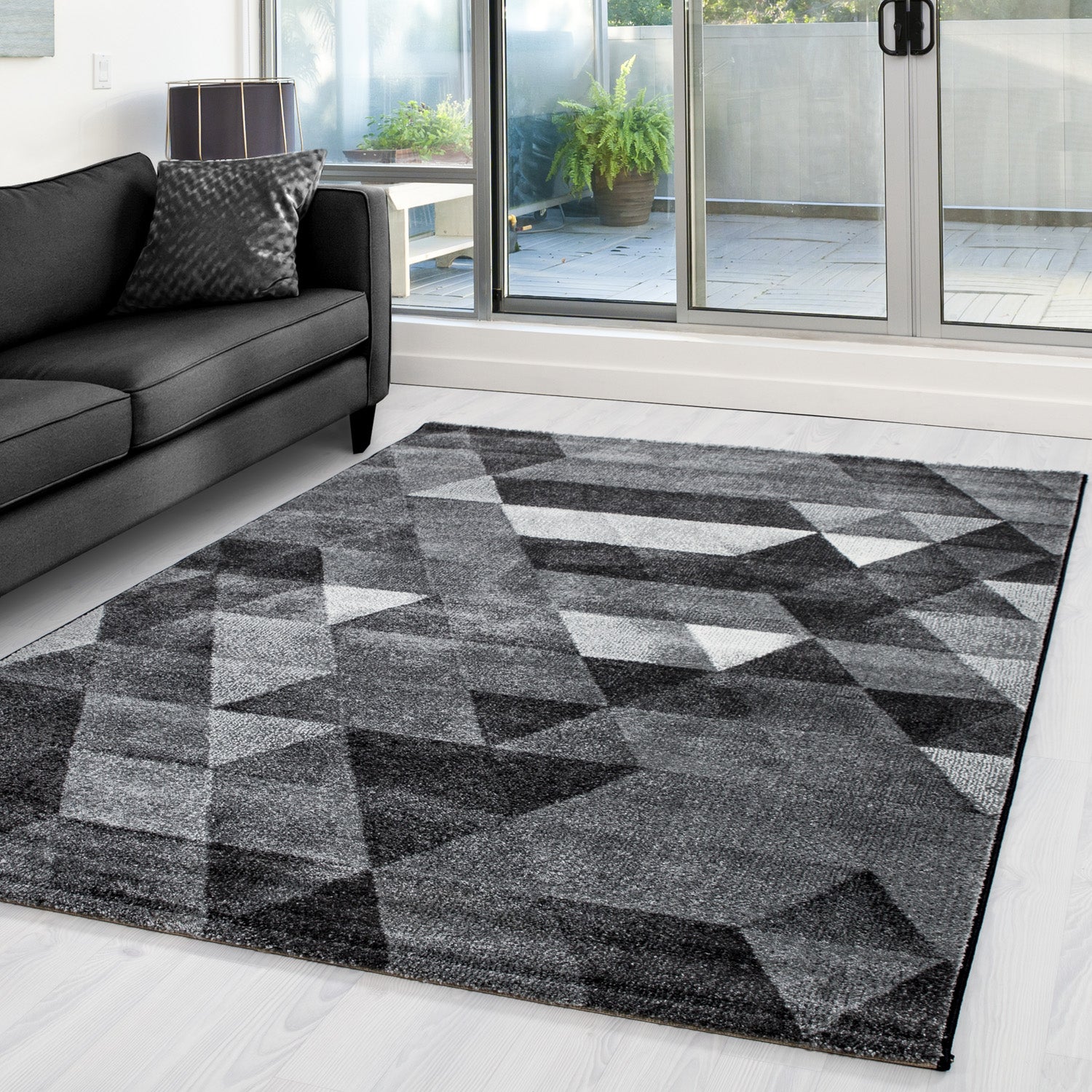 Grijs Tapijt Laagpolig Vloerkleed Omid Perception - Omid Carpets