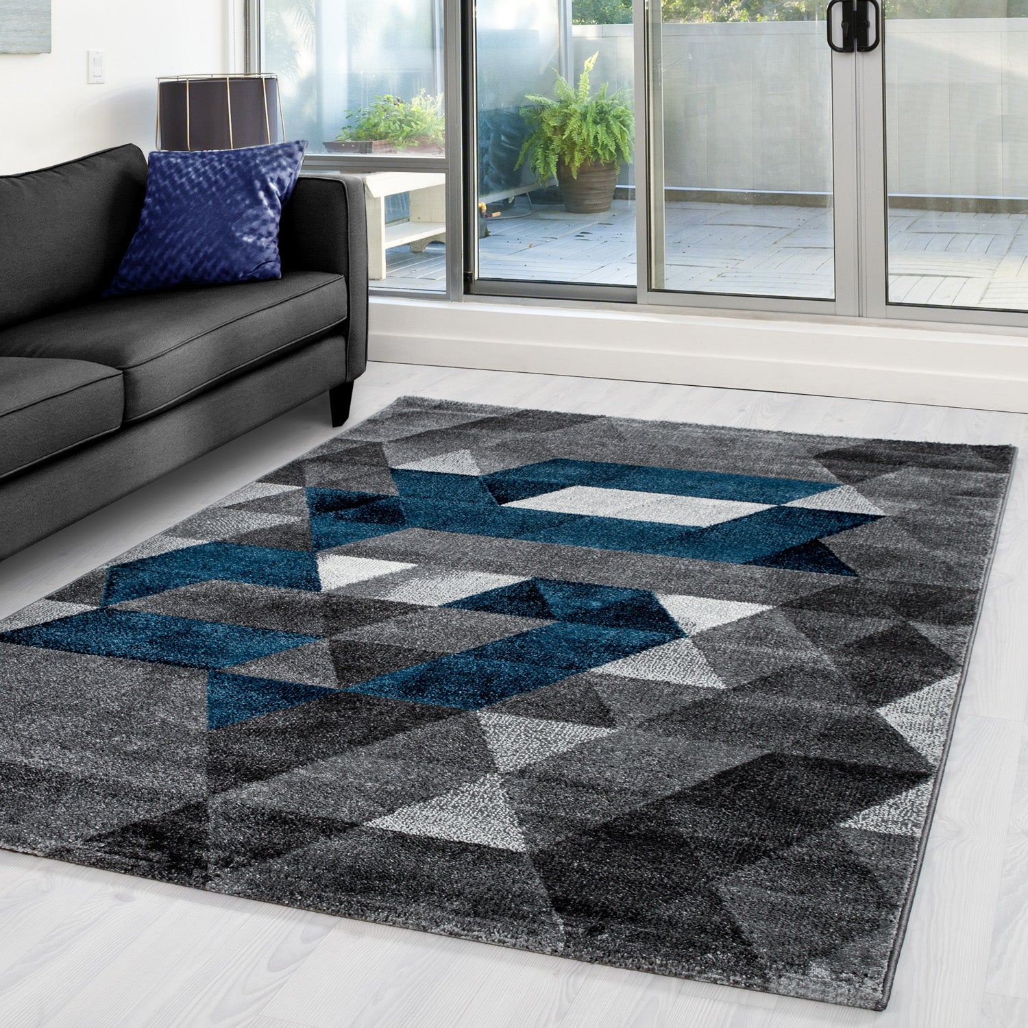 Grijs Tapijt Laagpolig Vloerkleed Omid Perception - Omid Carpets