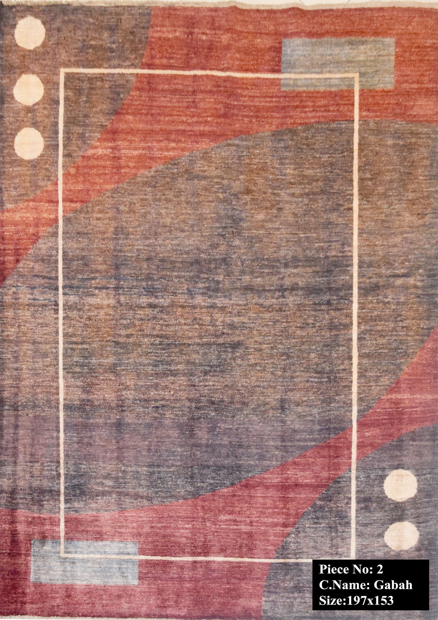 Donker Grijze Alfa Gabbah Tapijt 197x153 - Omid Carpets
