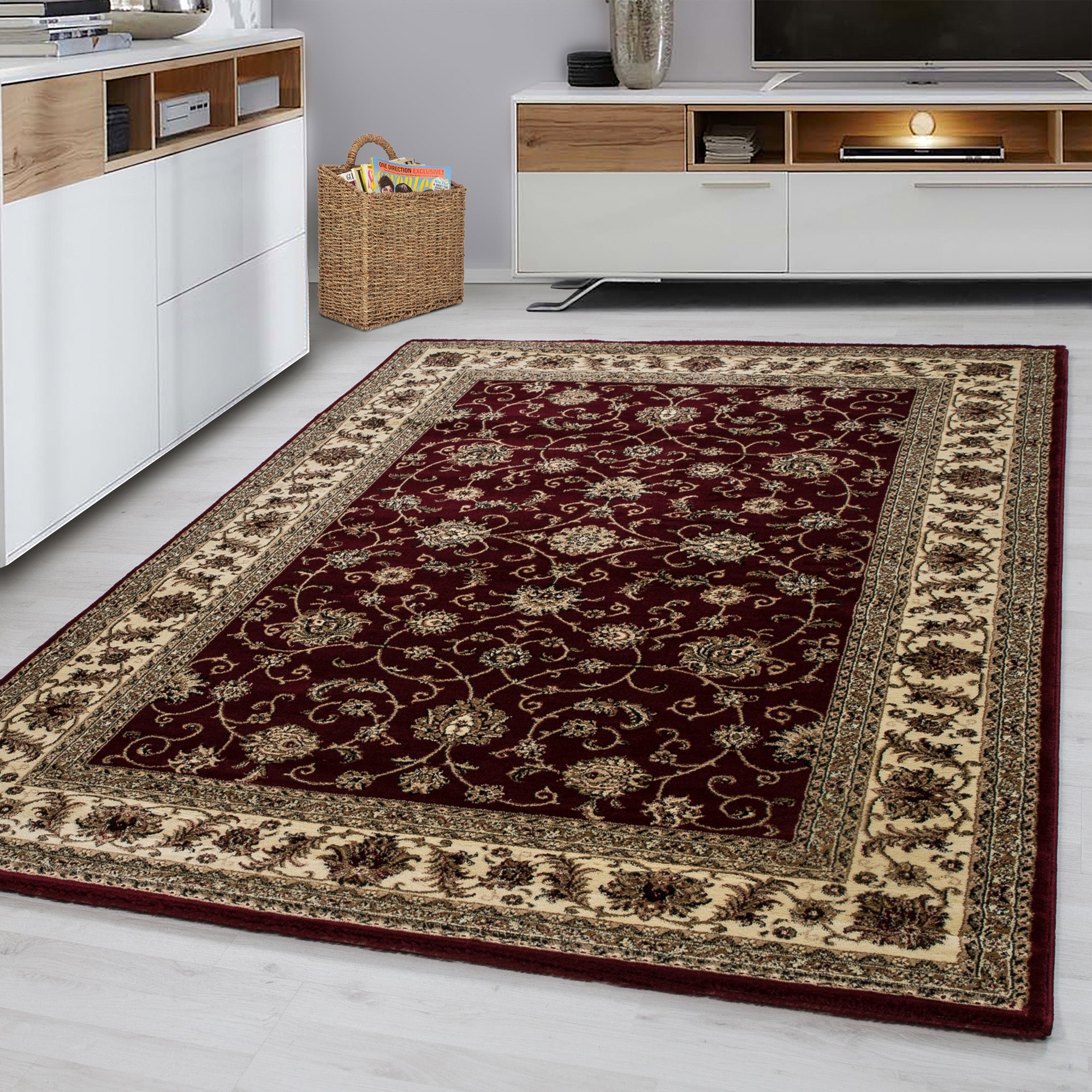 Rood Tapijt Klassiek Vloerkleed Omid Royal - Omid Carpets