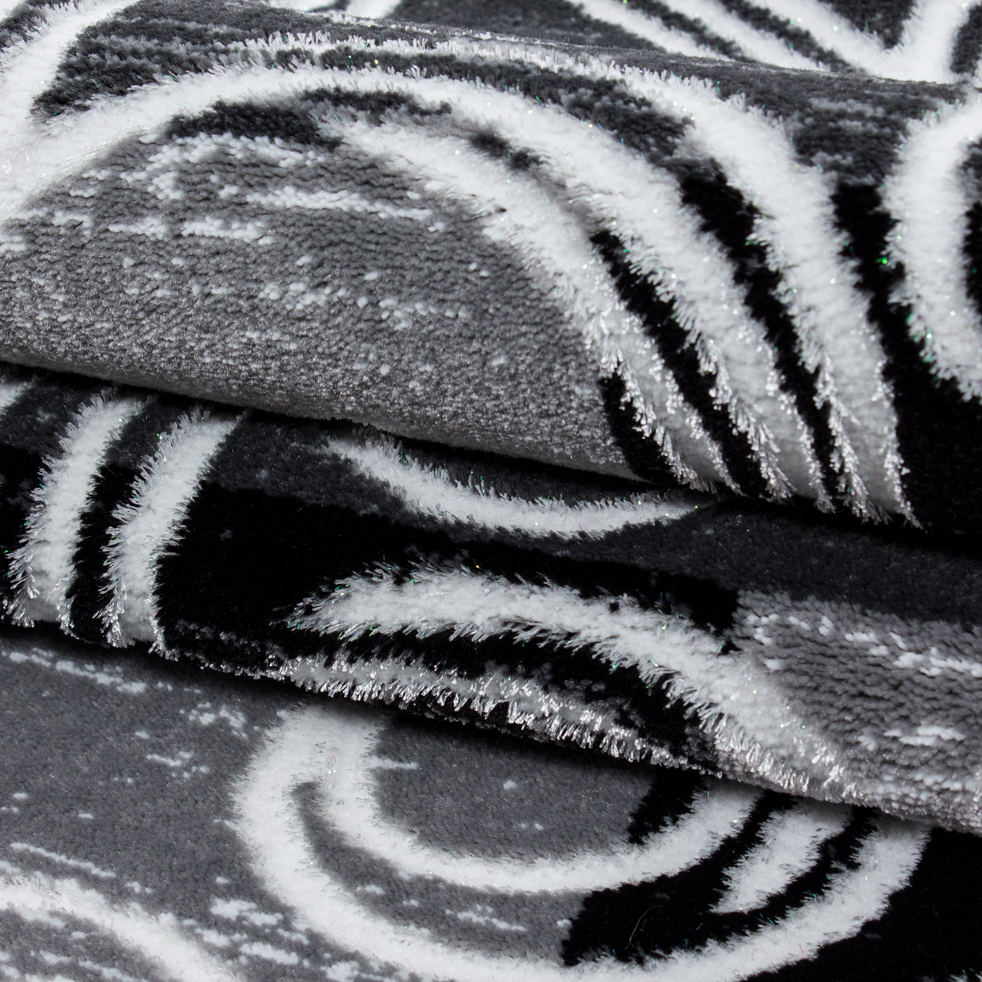 Grijs Tapijt Laagpolig Vloerkleed Omid Curve - Omid Carpets