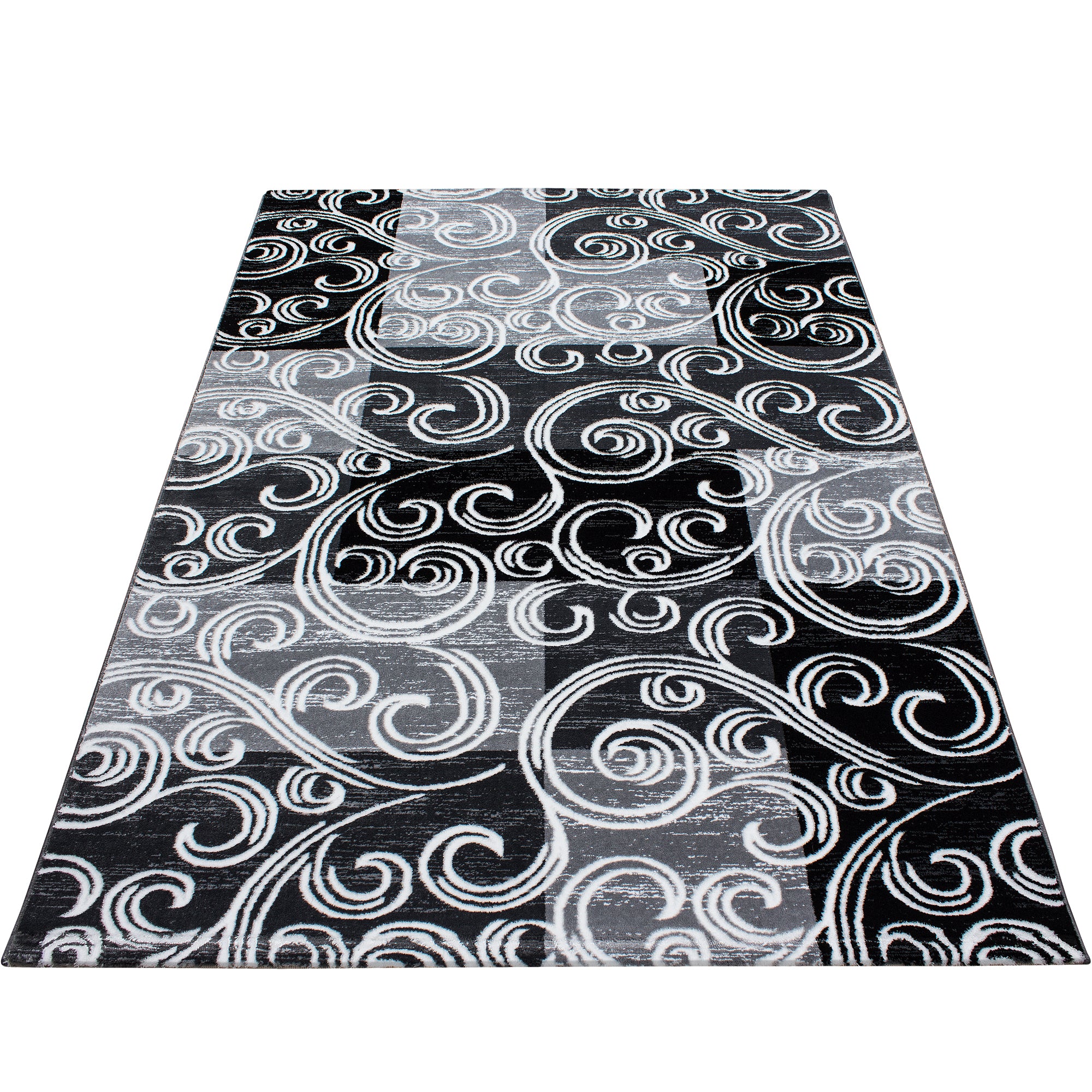 Grijs Tapijt Laagpolig Vloerkleed Omid Curve - Omid Carpets