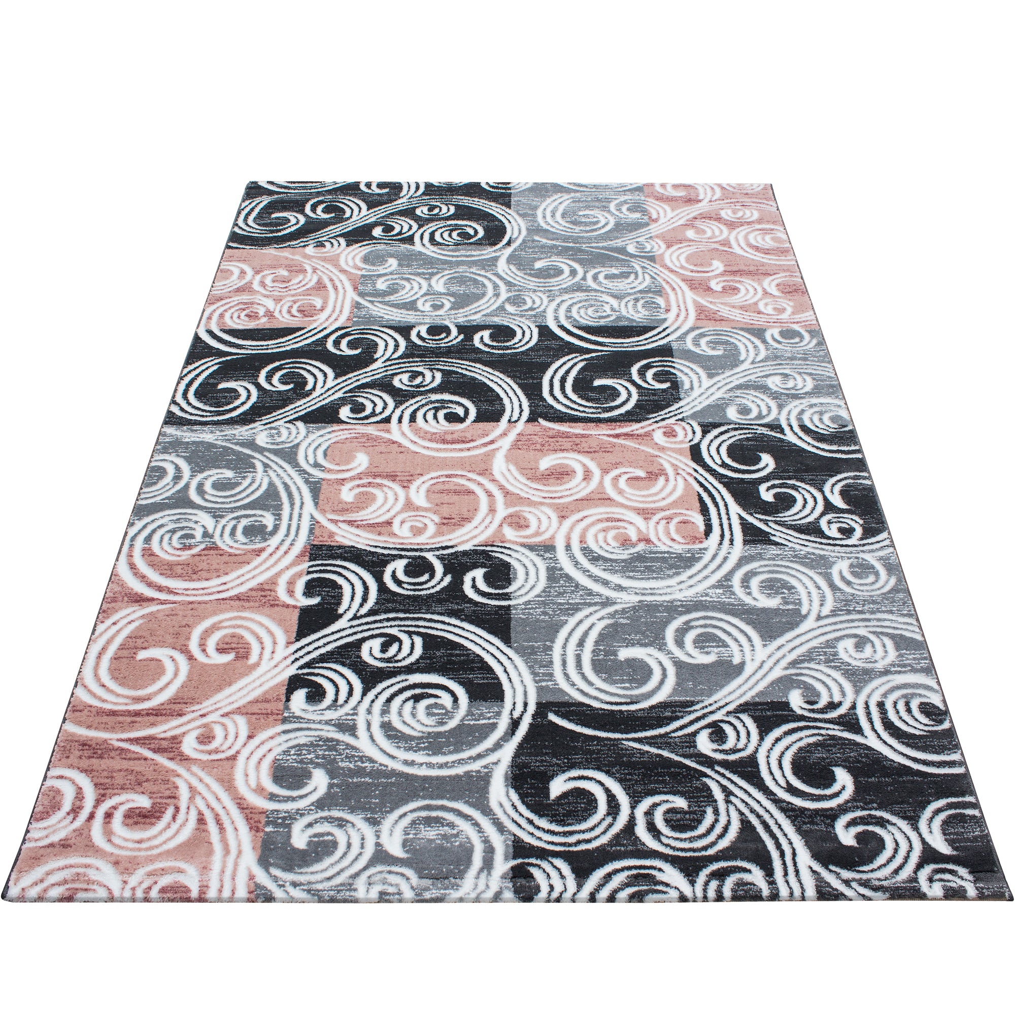 Roos Tapijt Laagpolig Vloerkleed Omid Curve - Omid Carpets