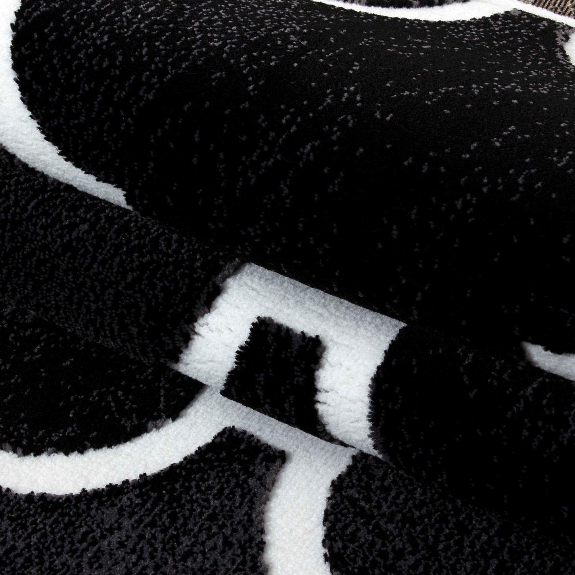 Zwart Tapijt Laagpolig Vloerkleed Omid Curve - Omid Carpets