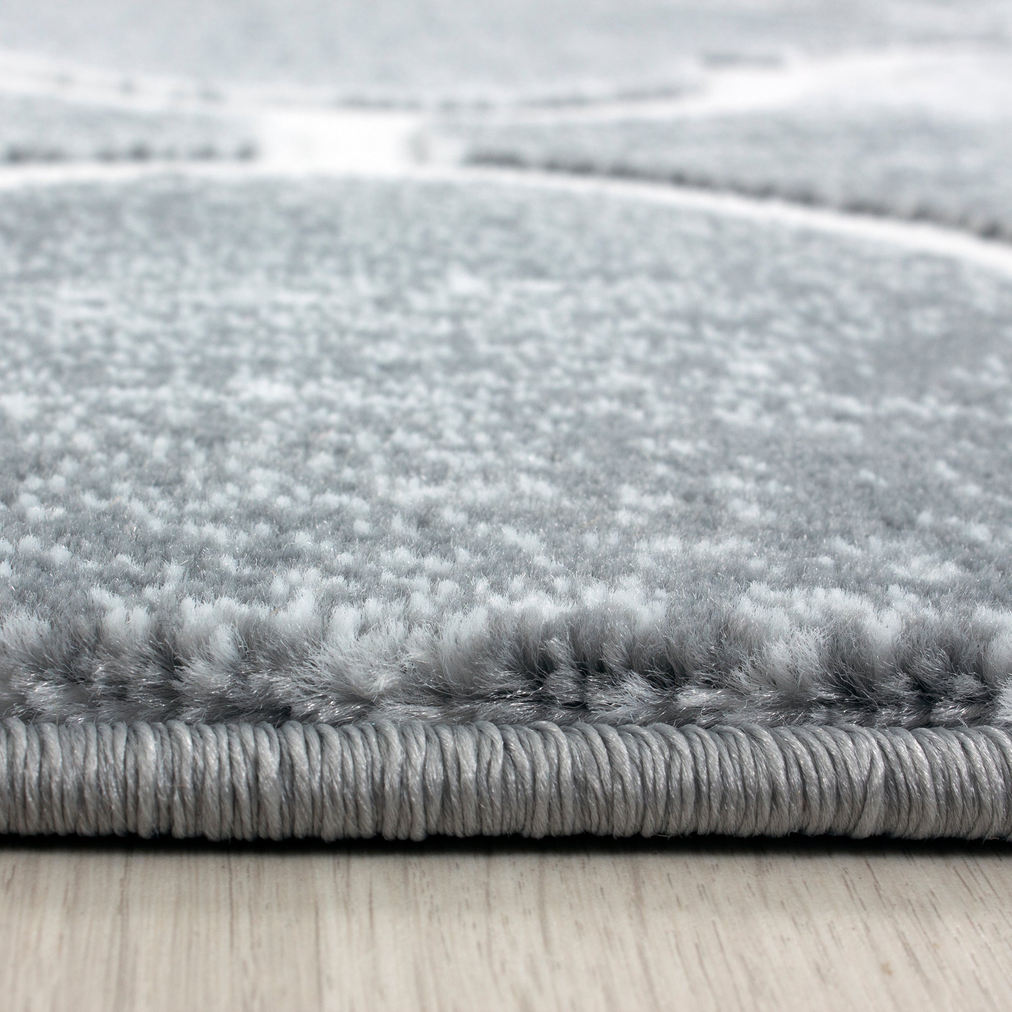 Grijs Tapijt Laagpolig Vloerkleed Omid Curve - Omid Carpets