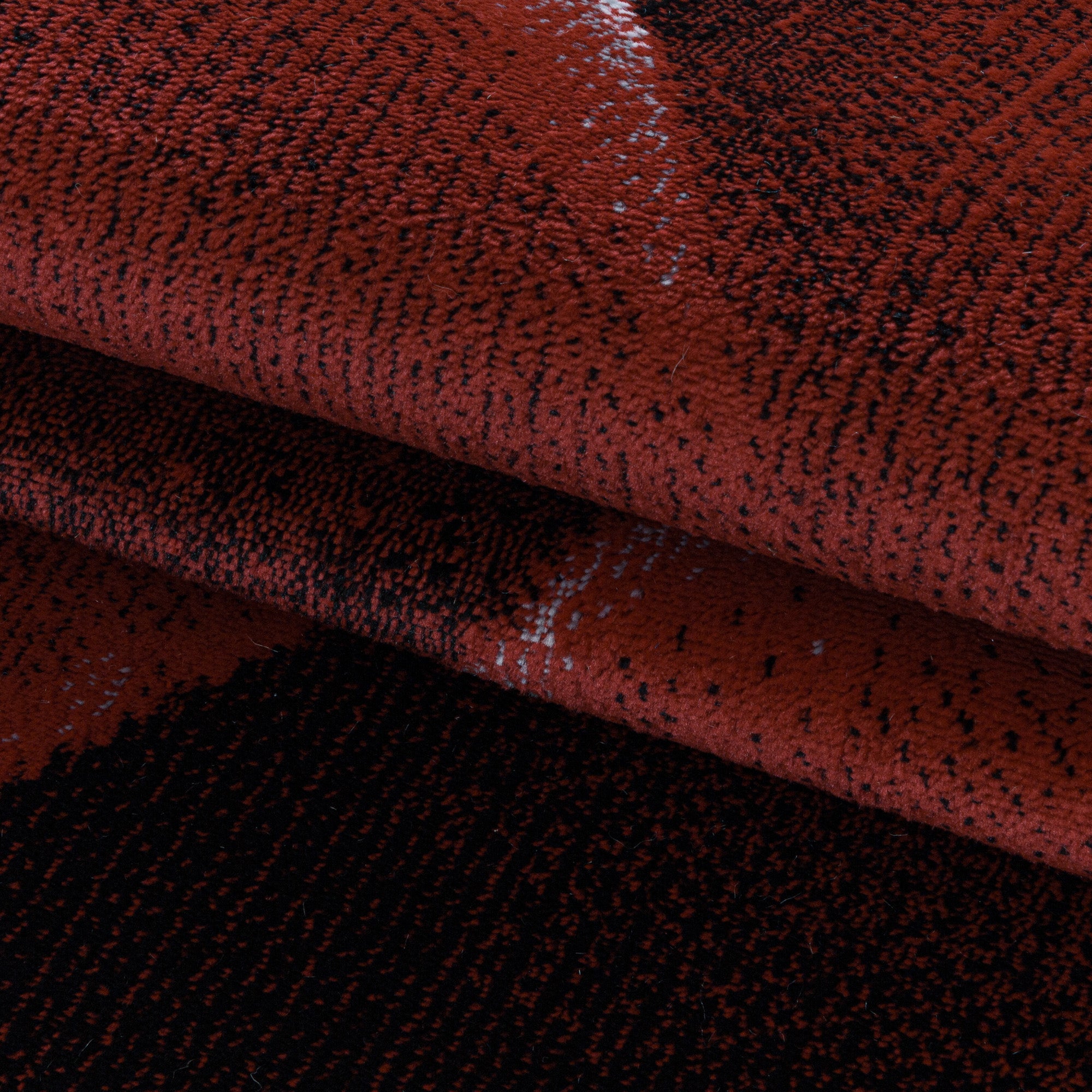 Rood Tapijt Laagpolig Vloerkleed Omid Modern Style