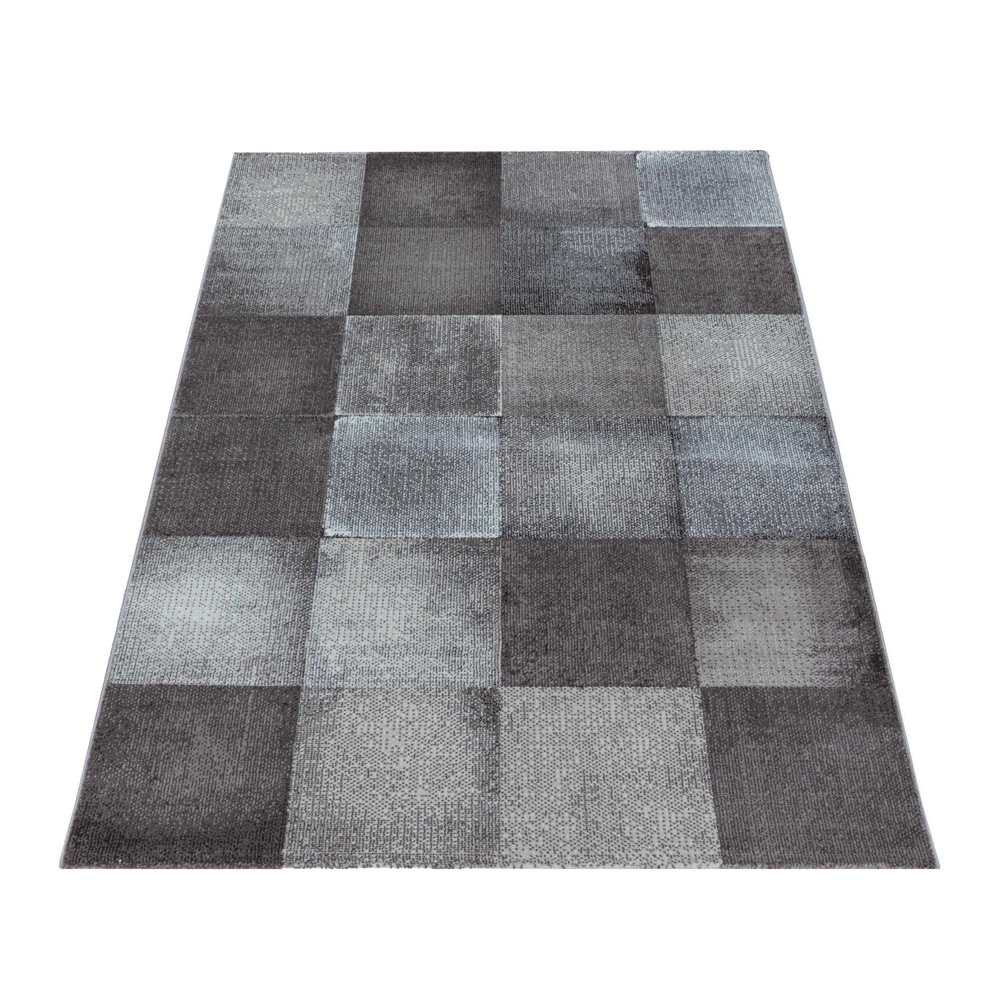 Bruin Tapijt Laagpolig Vloerkleed Omid Modern Comfort
