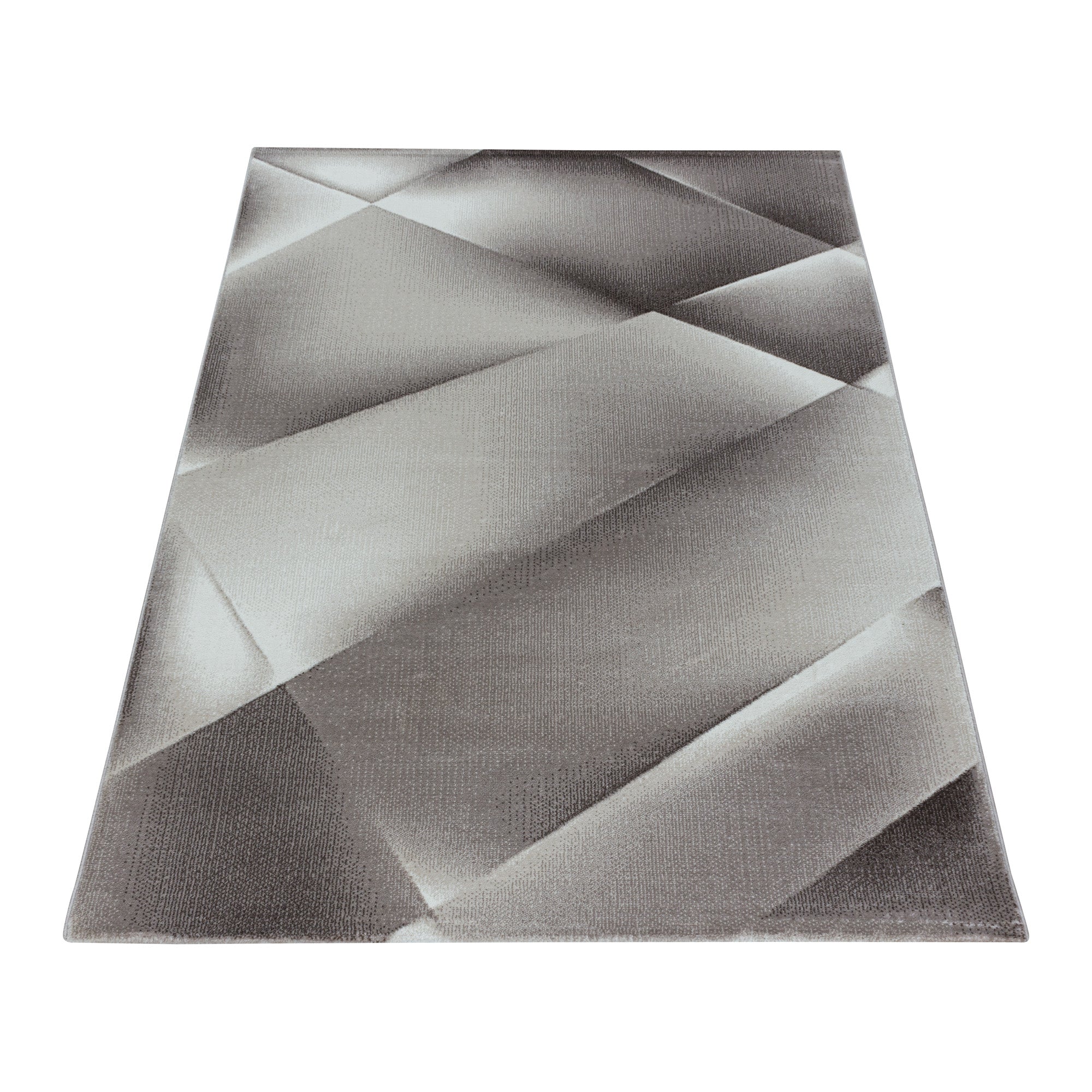 Bruin Tapijt Laagpolig Vloerkleed Omid Modern Comfort