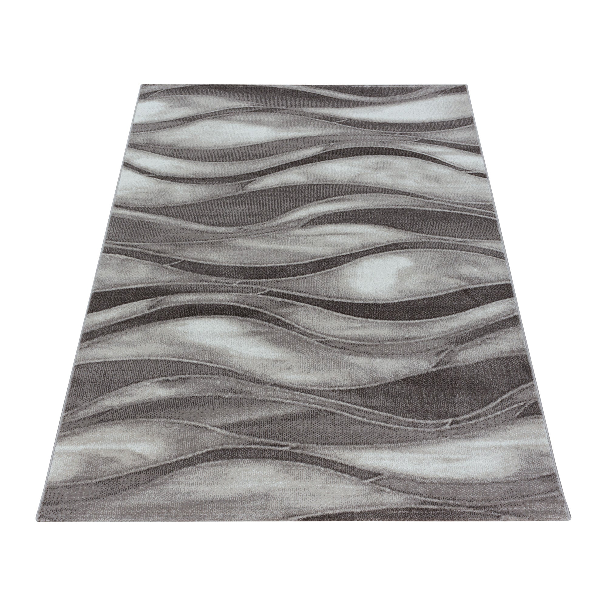 Bruin Tapijt Laagpolig Vloerkleed Omid Modern Comfort