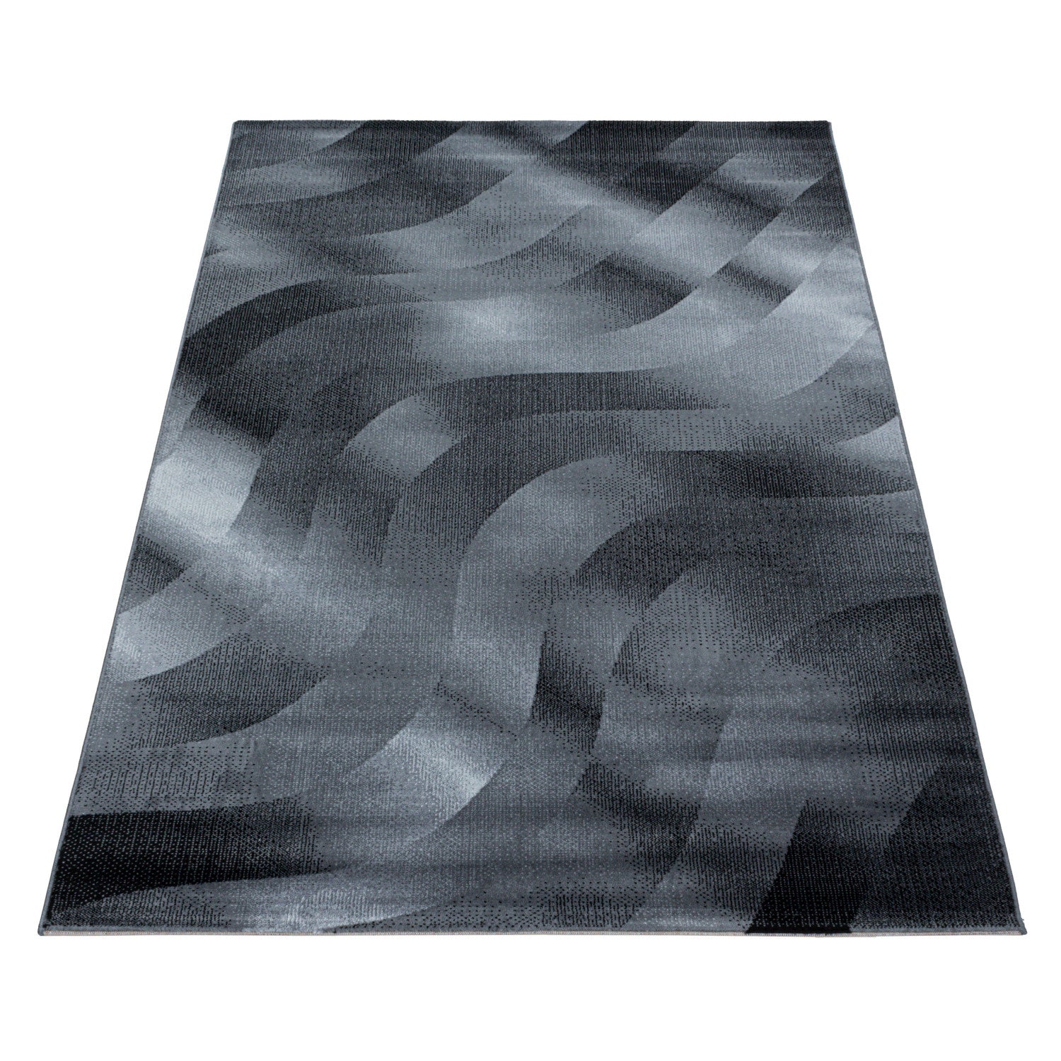 Zwart Tapijt Laagpolig Vloerkleed Omid Modern Comfort
