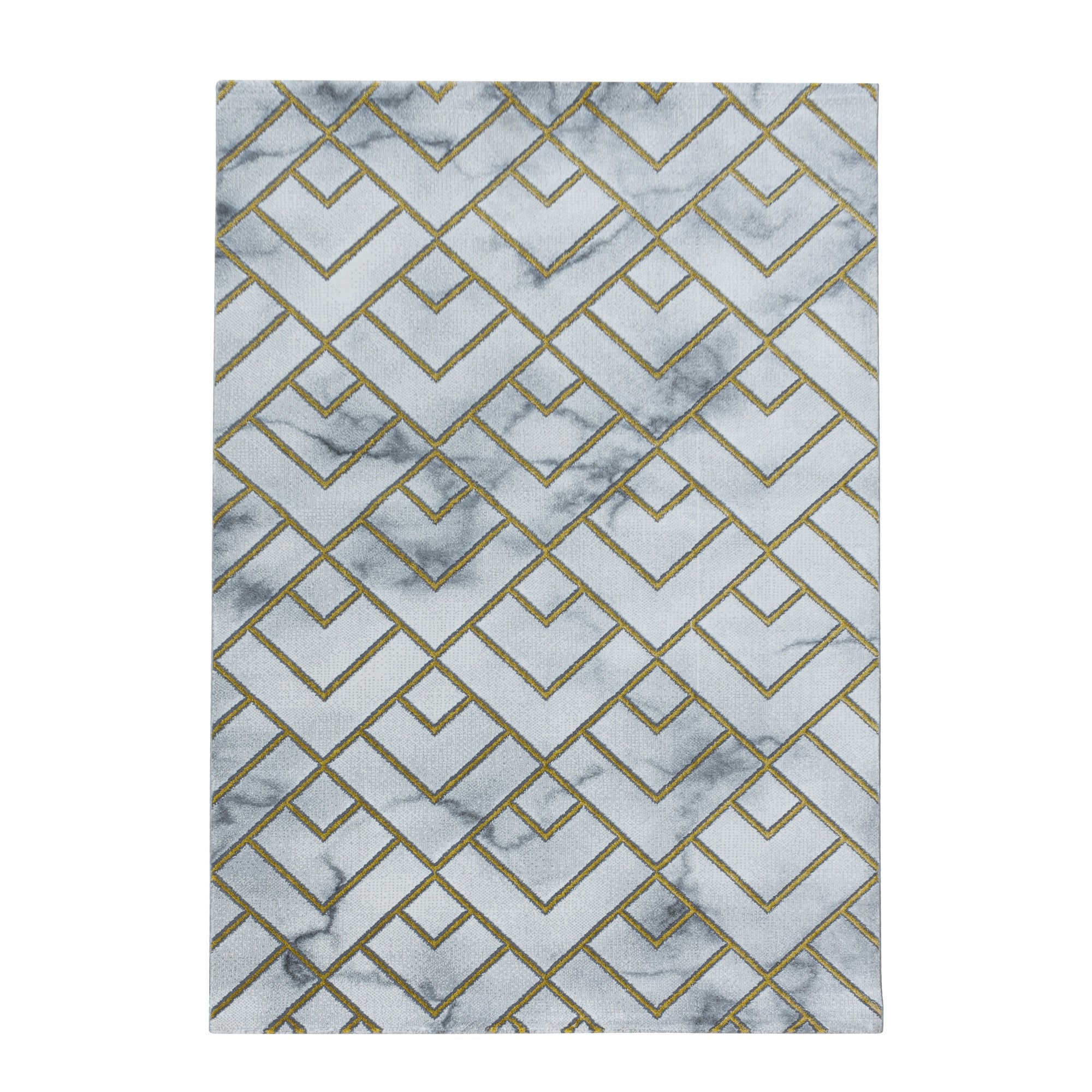 Goud Tapijt Laagpolig Vloerkleed Omid Marble Inspiration
