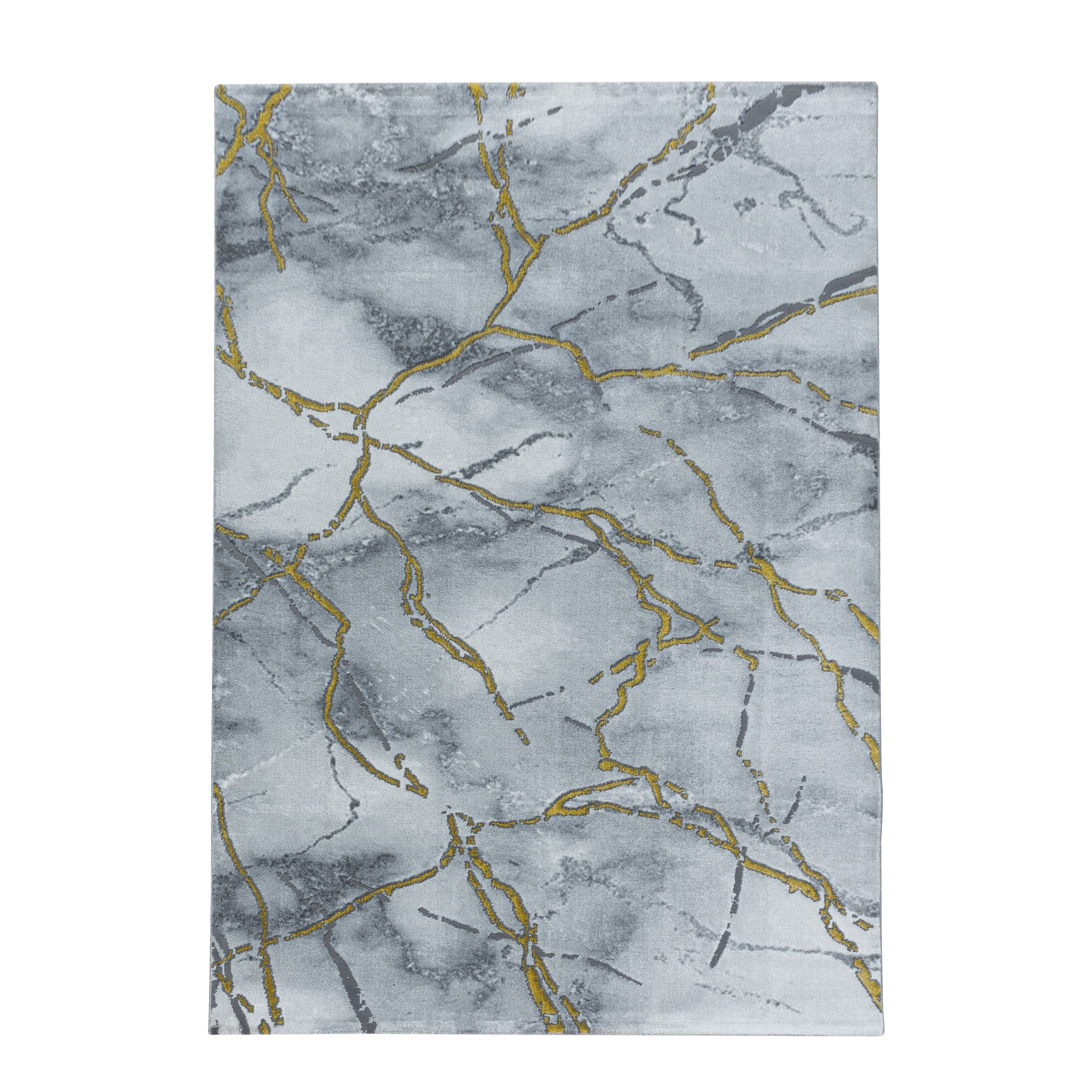 Goud Tapijt Laagpolig Vloerkleed Omid Marble Inspiration