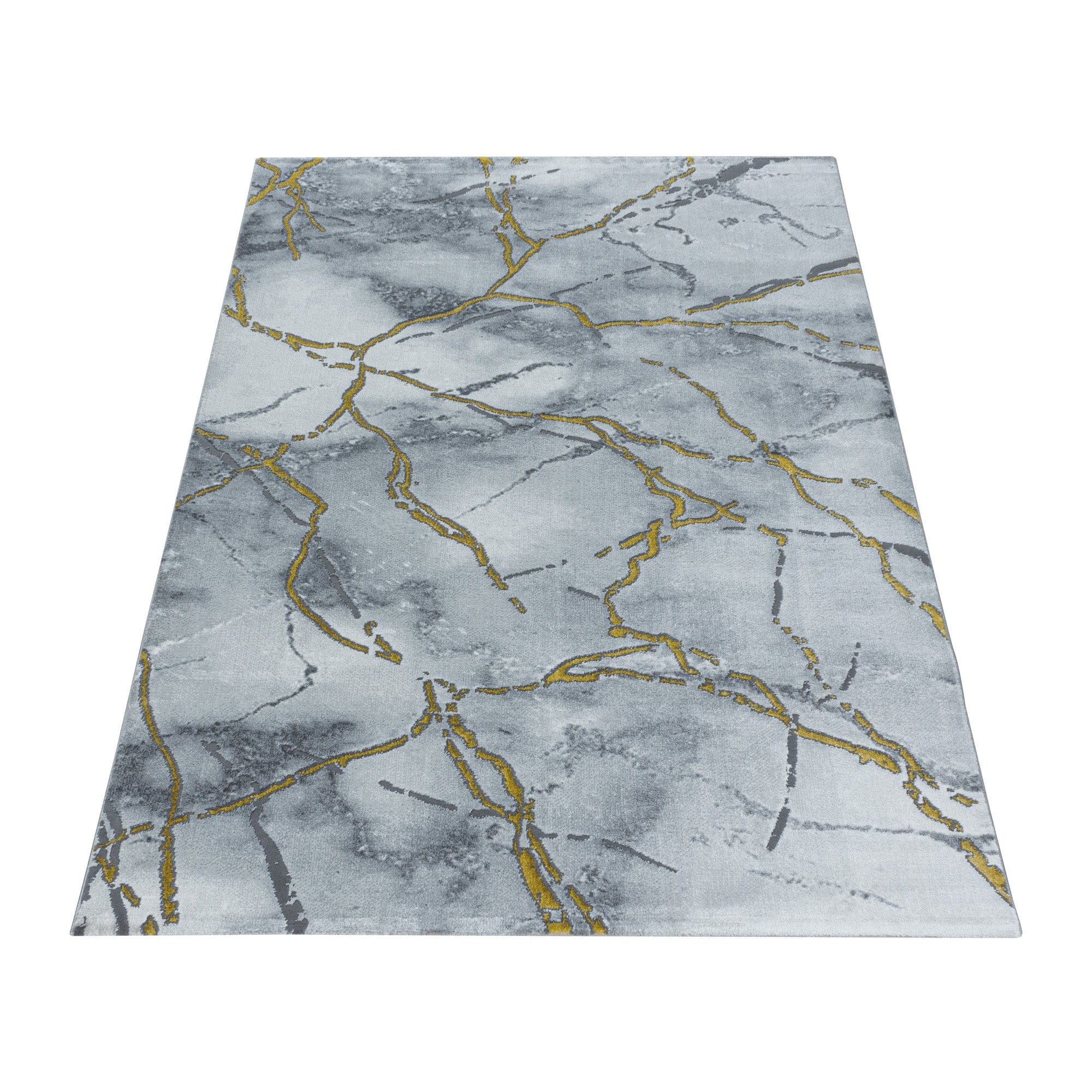 Goud Tapijt Laagpolig Vloerkleed Omid Marble Inspiration