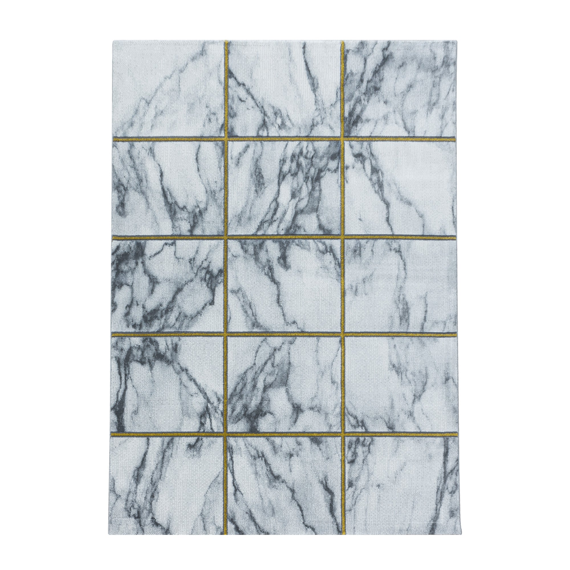 Goud Tapijt Laagpolig Vloerkleed Omid Marble Inspiration