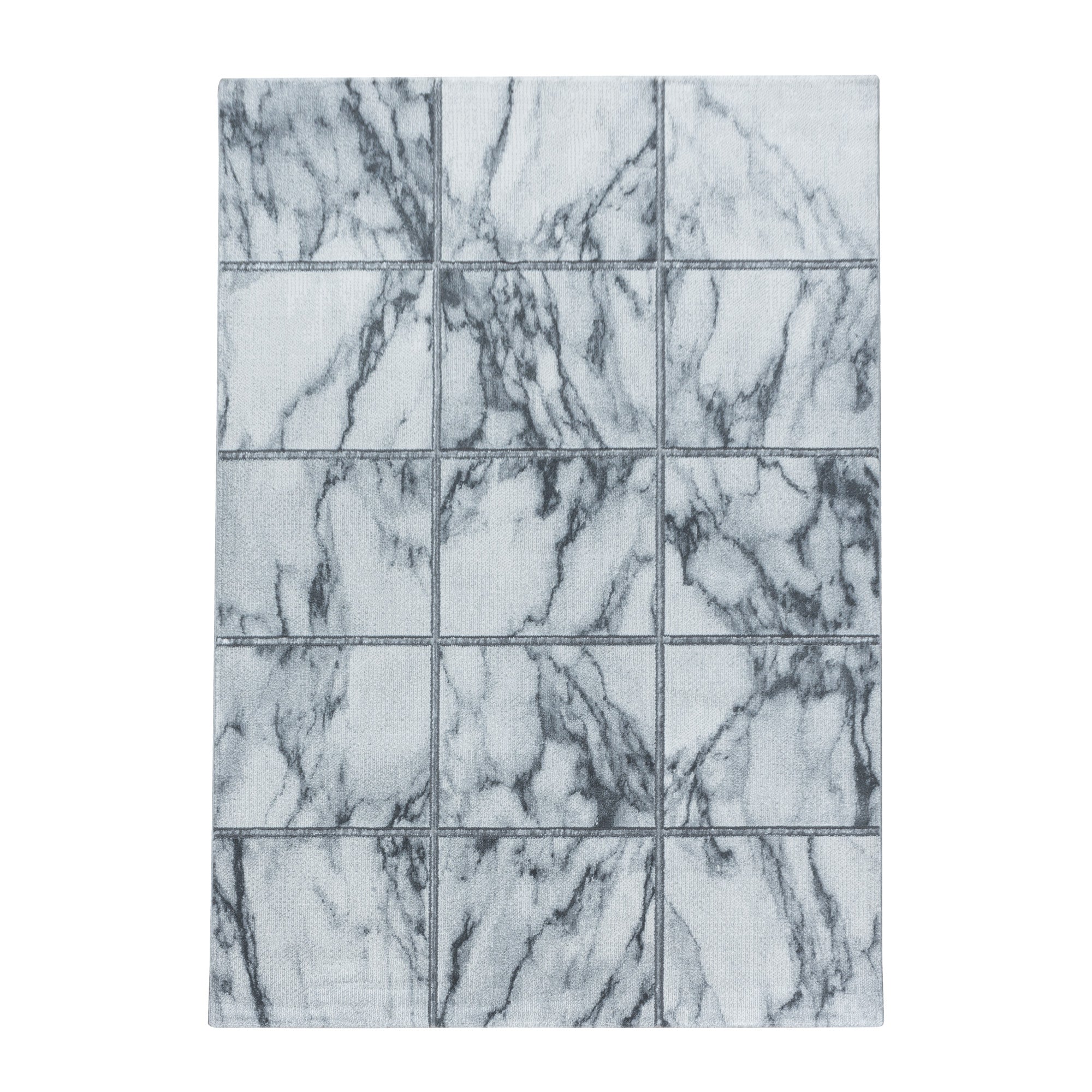 Zilver Tapijt Laagpolig Vloerkleed Omid Marble Inspiration