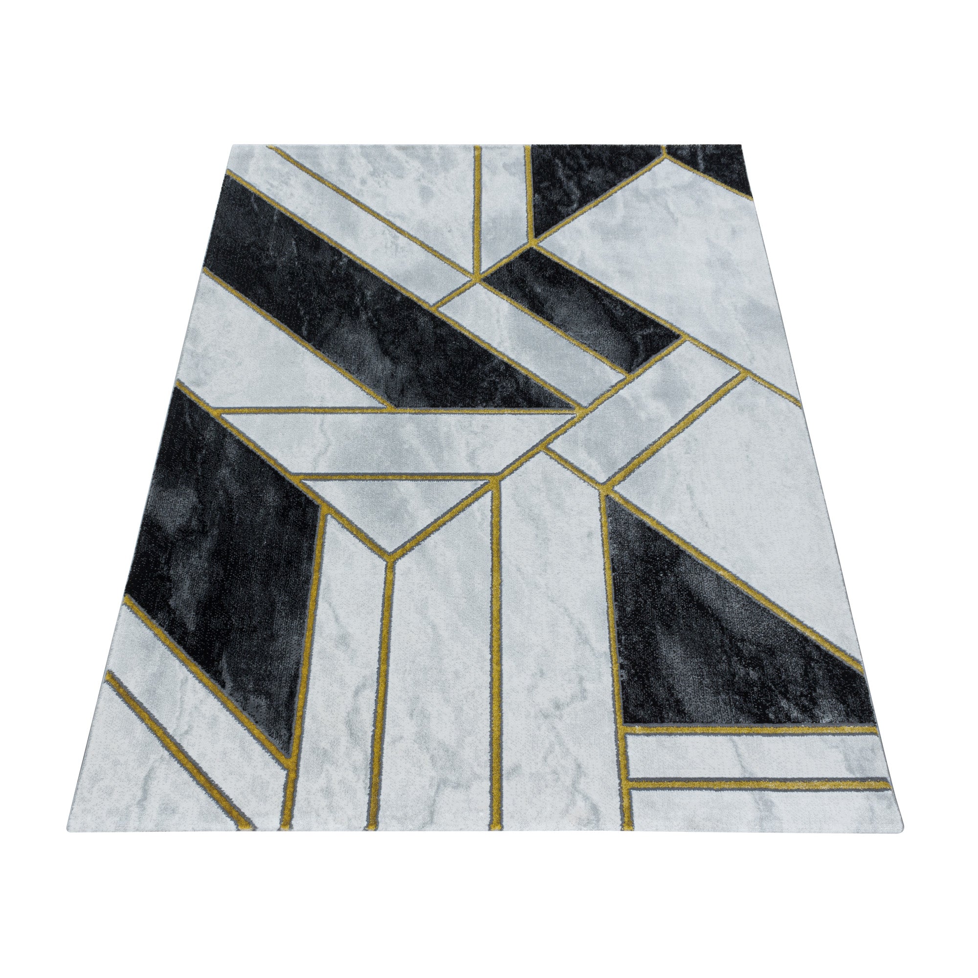 Goud Tapijt Laagpolig Vloerkleed Omid Marble Inspiration