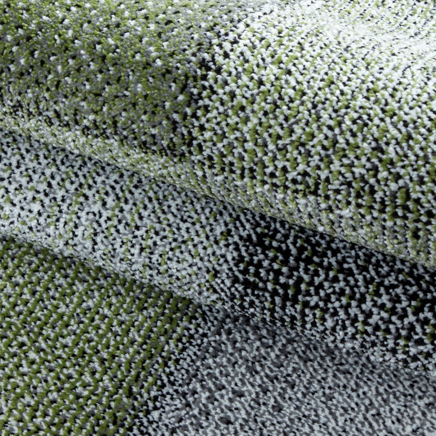 Groen Tapijt Laagpolig Vloerkleed Omid Squared