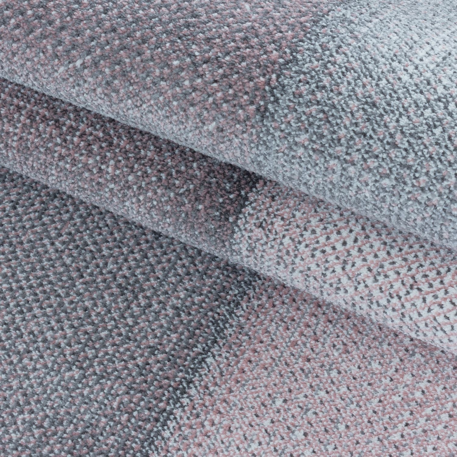 Roze Tapijt Laagpolig Vloerkleed Omid Squared
