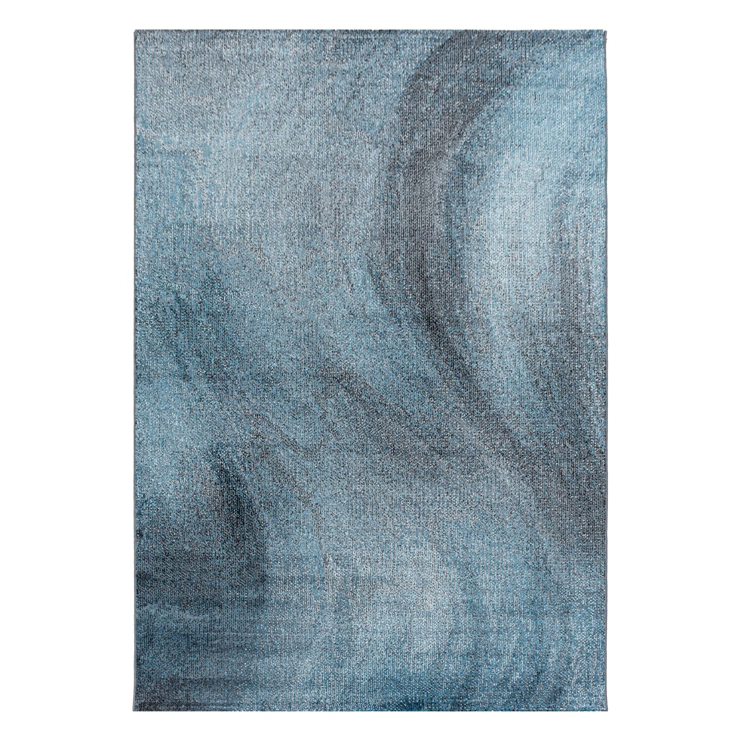 Blauw Tapijt Laagpolig Vloerkleed Omid Cosmos