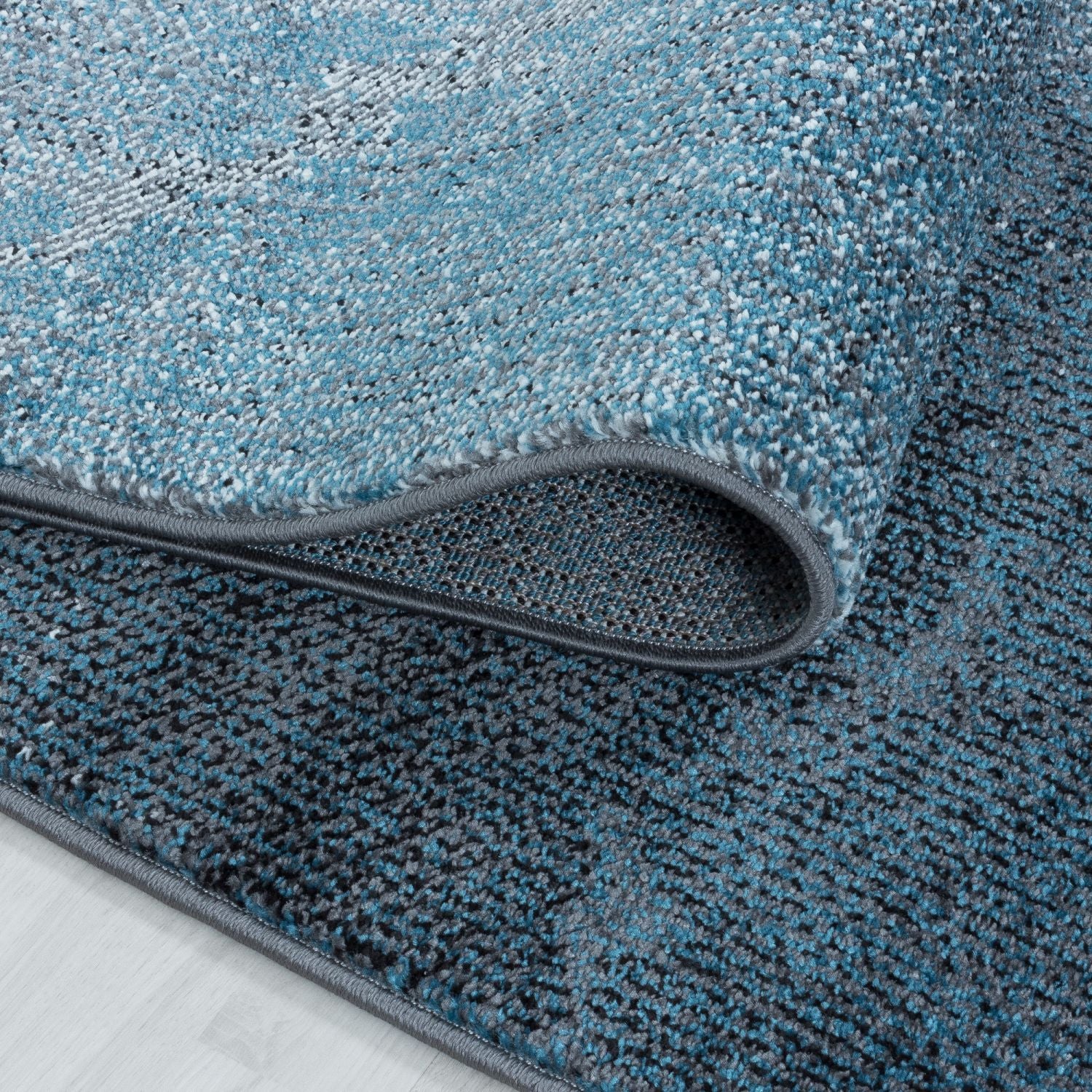 Blauw Tapijt Laagpolig Vloerkleed Omid Cosmos