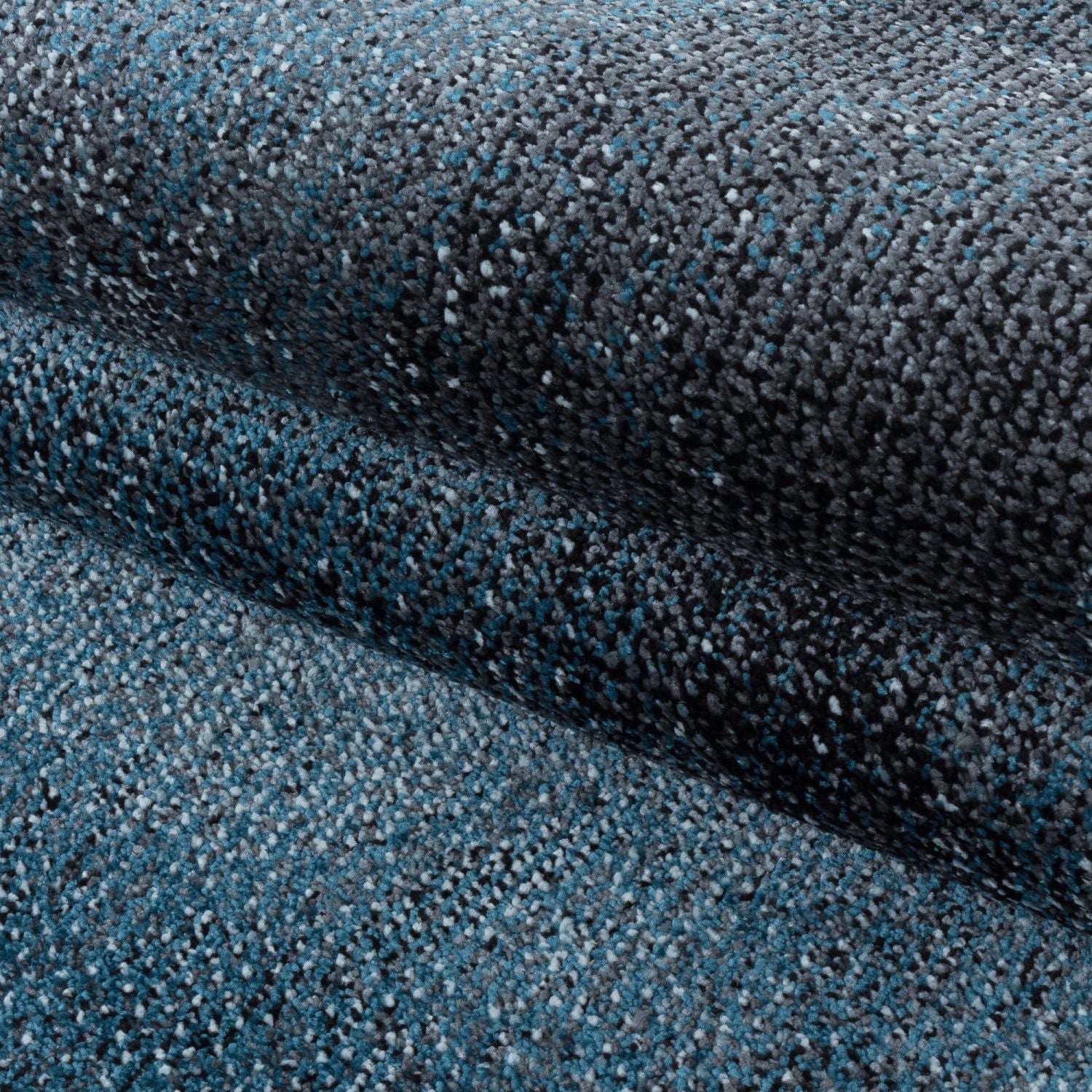 Blauw Tapijt Laagpolig Vloerkleed Omid Cosmos