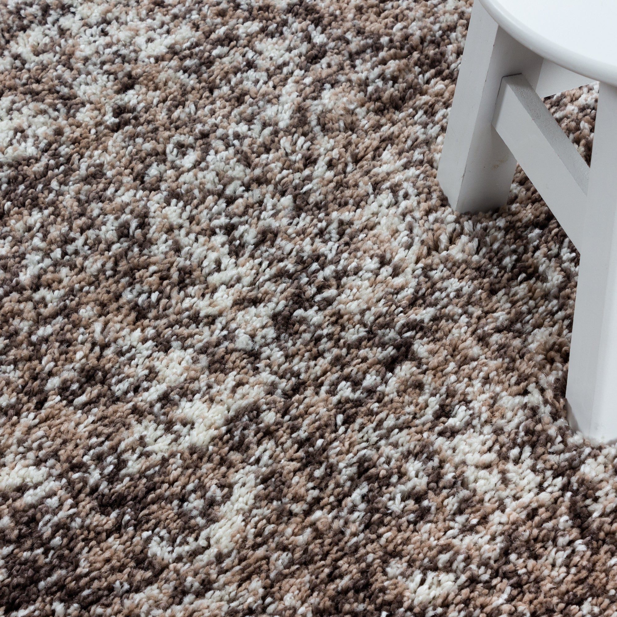 Beige Tapijt Hoogpolig Vloerkleed - Omid Mixture - Omid Carpets