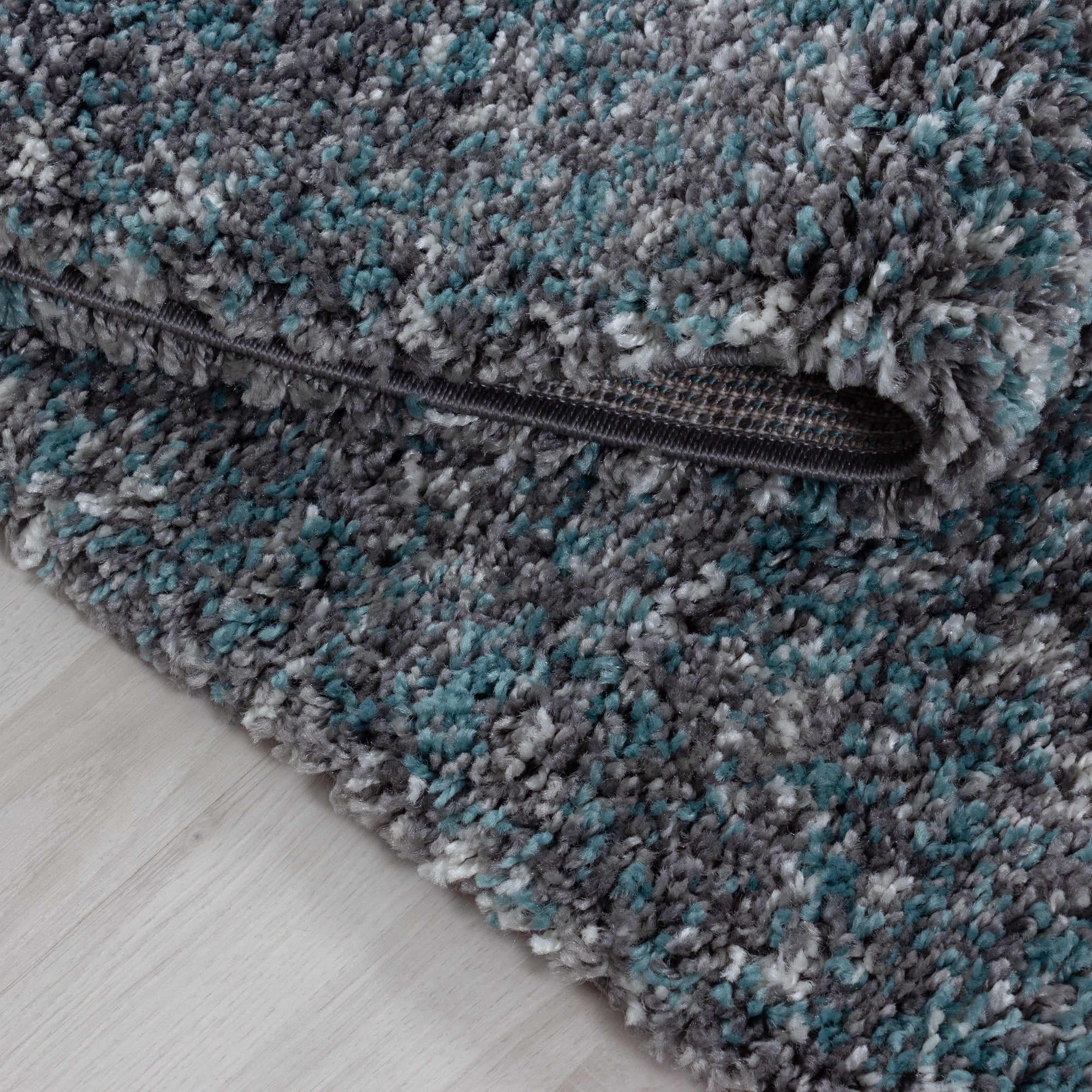 Blauw Tapijt Hoogpolig Vloerkleed - Omid Mixture - Omid Carpets