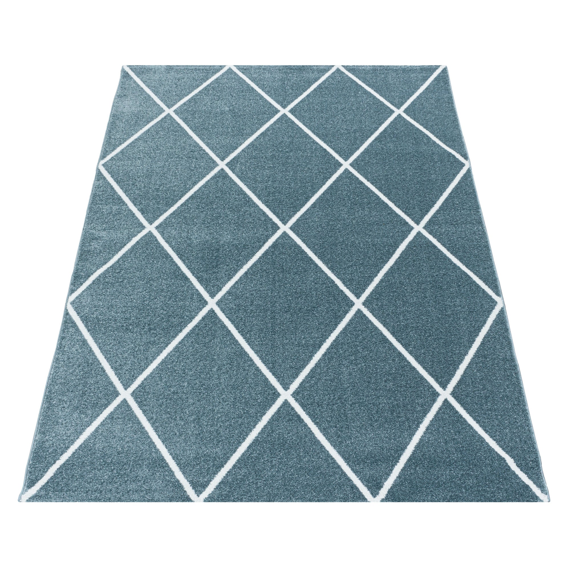 Blauw Tapijt Laagpolig Vloerkleed Omid Sensational