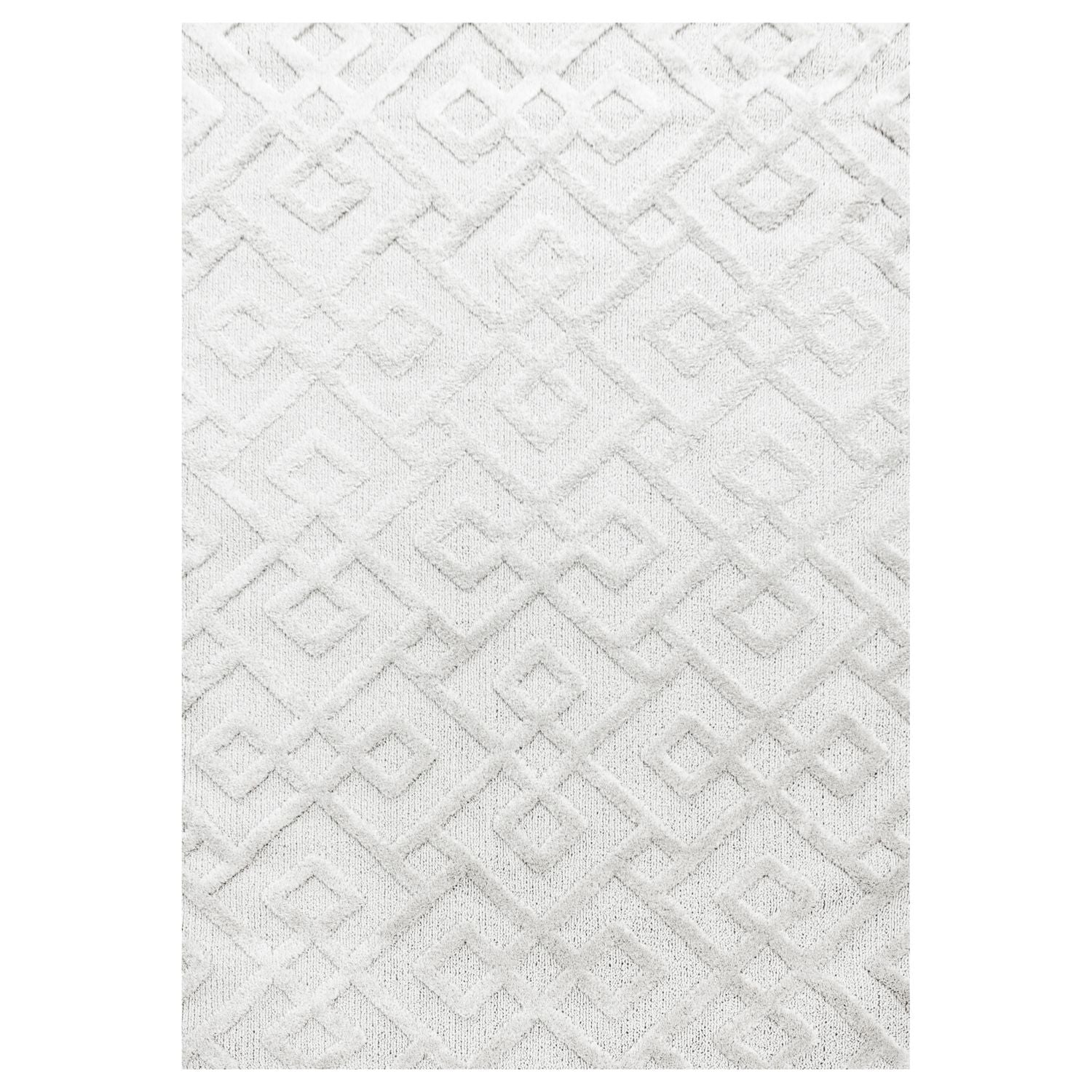 Crème Tapijt Laagpolig Vloerkleed Omid Modern 3D Structure