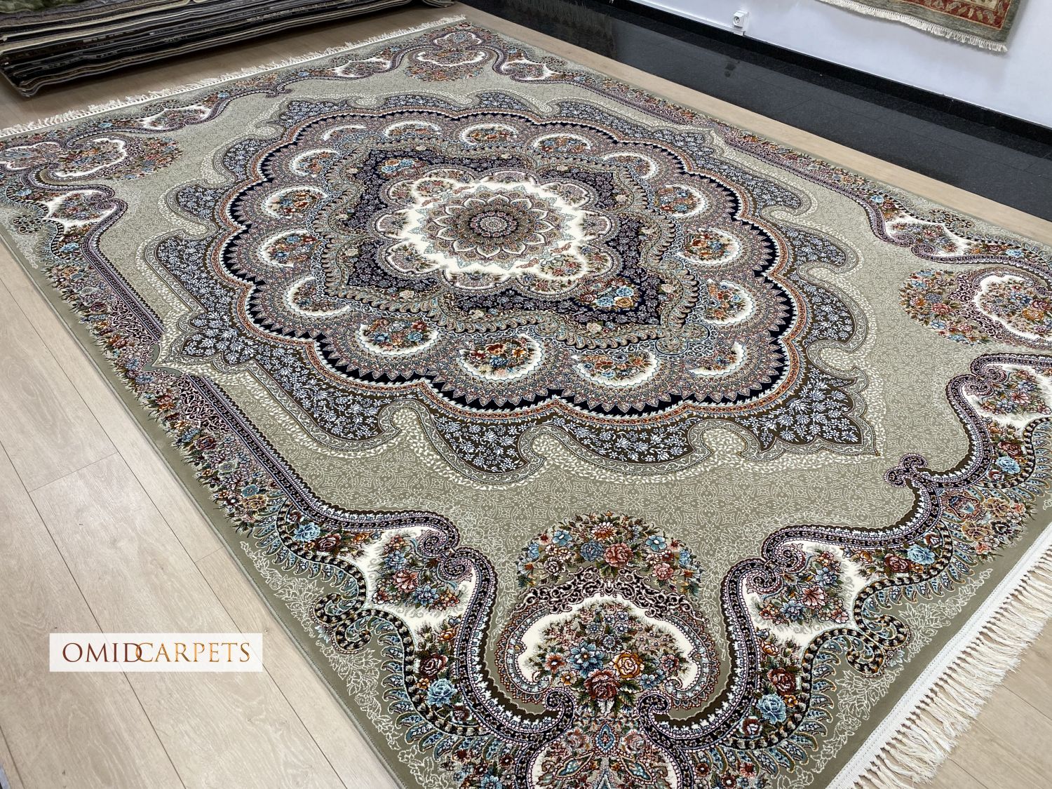 قالین 700 شانه * Grijs Tapijt Laagpolig Klassiek Vloerkleed - Omid Premium Classic - 1,5 Miljoen punten/m²