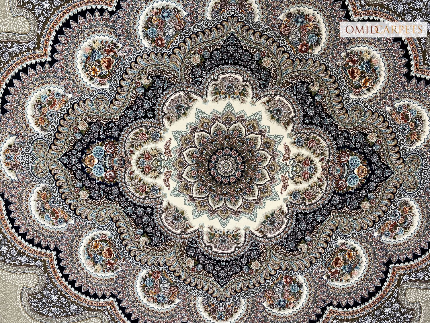 قالین 700 شانه * Grijs Tapijt Laagpolig Klassiek Vloerkleed - Omid Premium Classic - 1,5 Miljoen punten/m²