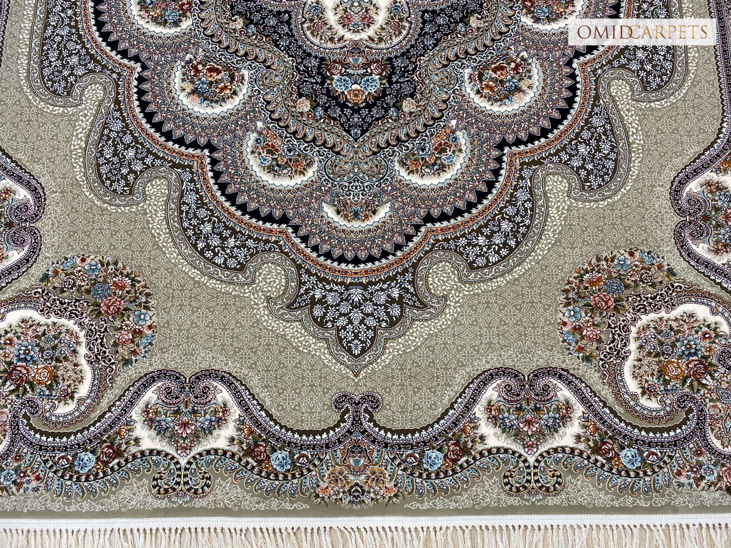 قالین 700 شانه * Grijs Tapijt Laagpolig Klassiek Vloerkleed - Omid Premium Classic - 1,5 Miljoen punten/m²