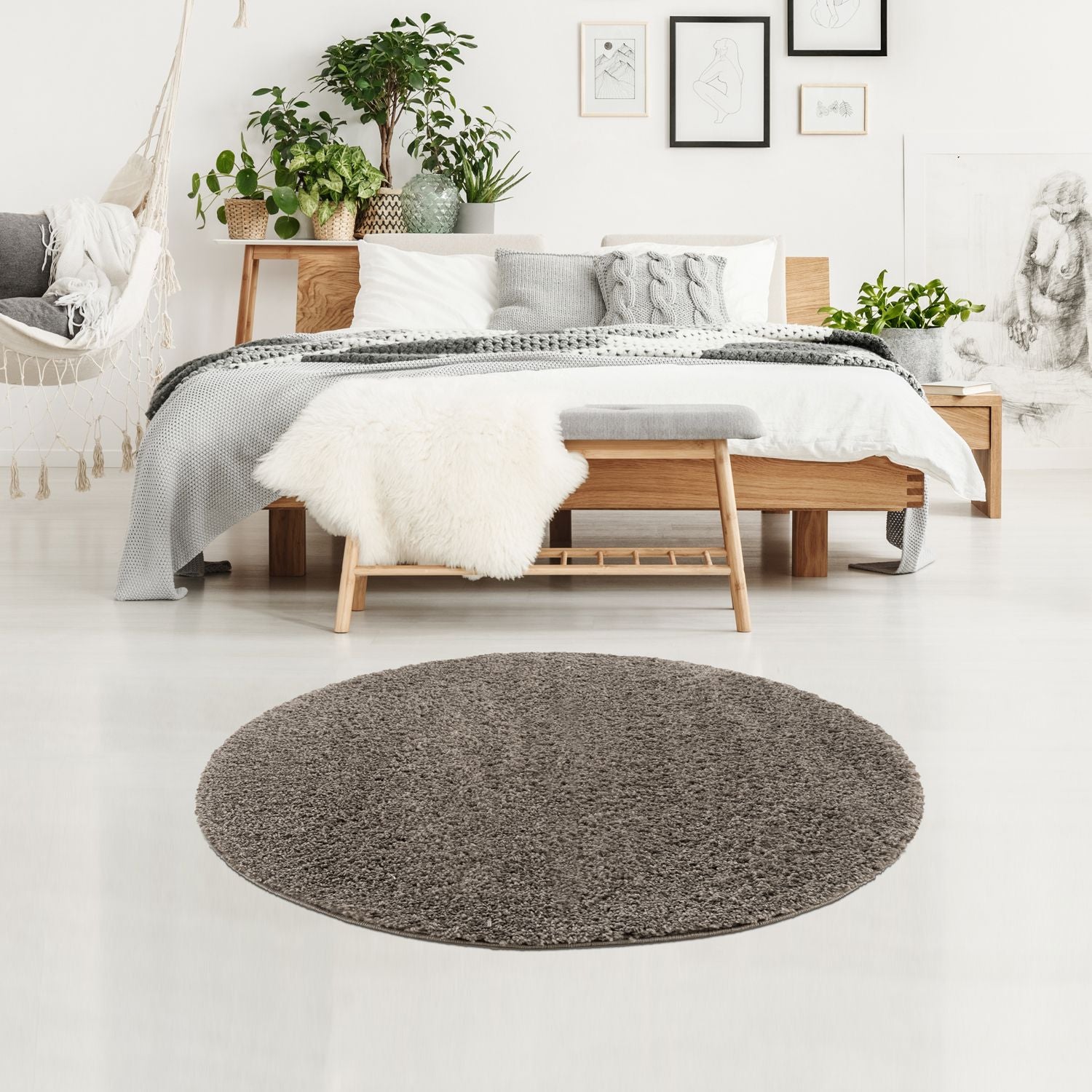 Bruin/Taupe Tapijt Hoopolig Vloerkleed - Omid Berber Vibes