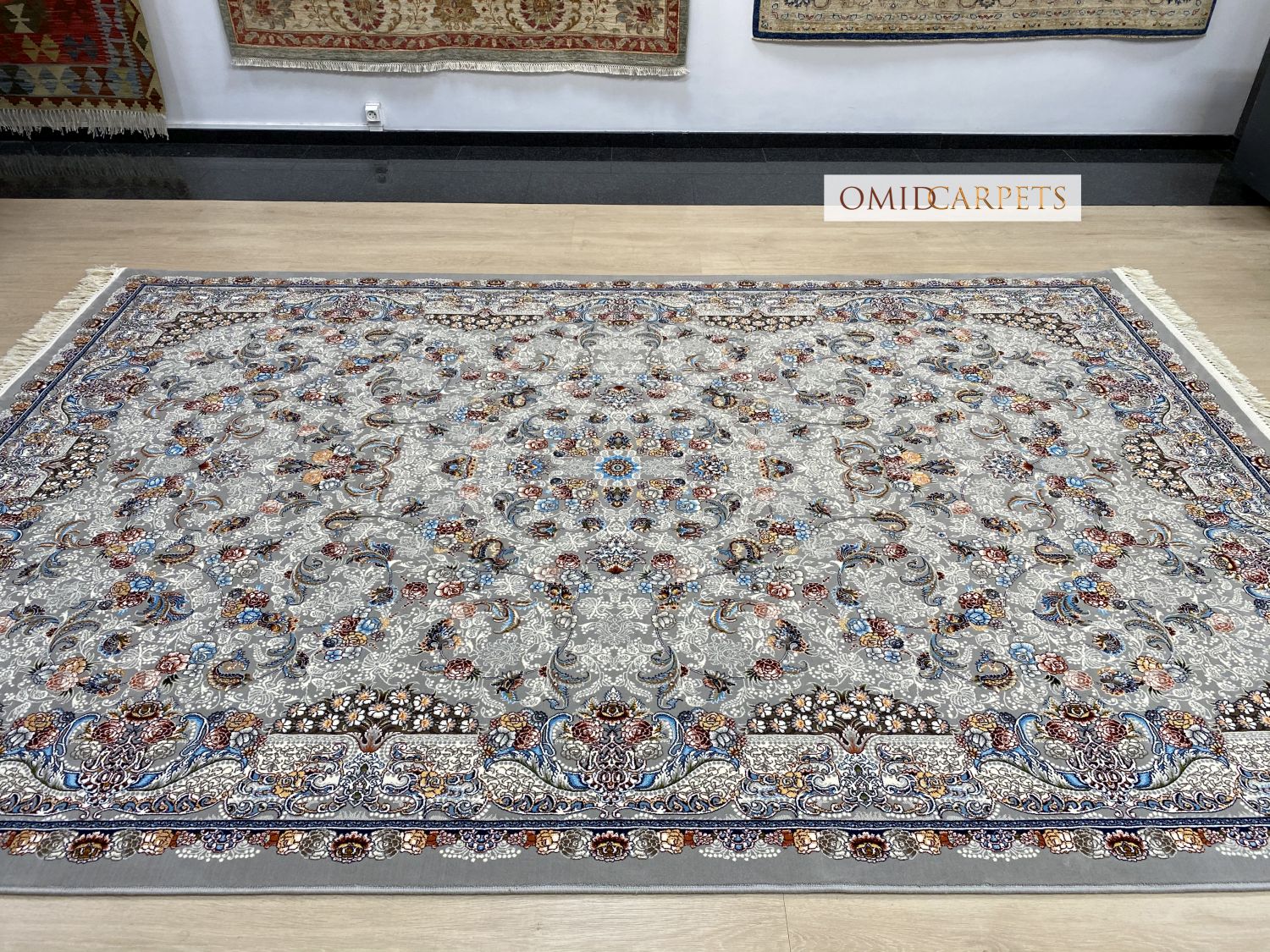 قالین 700 شانه * Grijs Tapijt Laagpolig Klassiek Vloerkleed - Omid Premium Classic - 1,5 Miljoen punten/m²