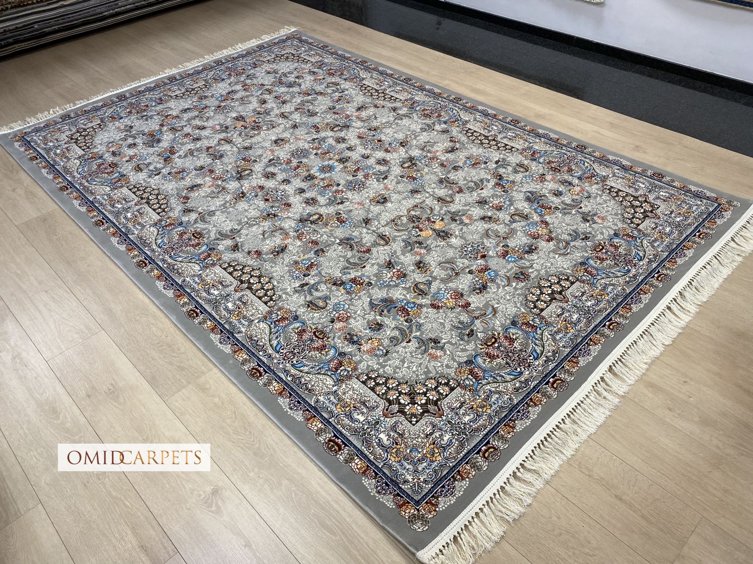 قالین 700 شانه * Grijs Tapijt Laagpolig Klassiek Vloerkleed - Omid Premium Classic - 1,5 Miljoen punten/m²